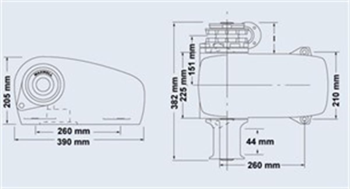 Maxwell HWC 1200W 12V 10mm Tamburlu Yatay Irgat Çekme Kapasitesi 1590 kg