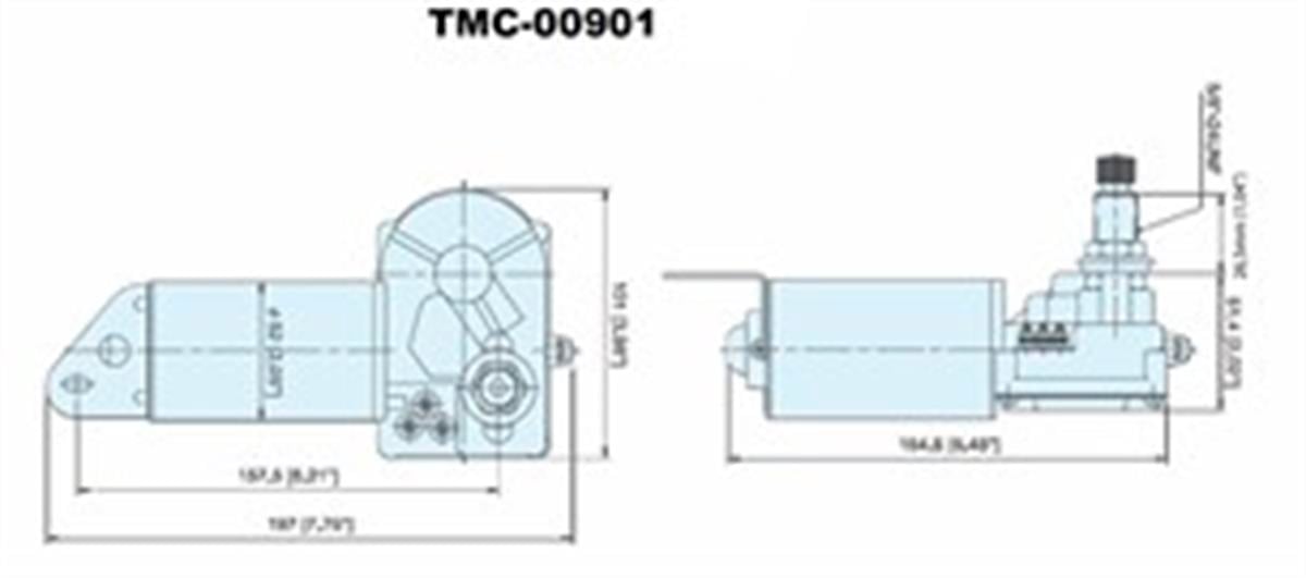 TMC silecek motoru 24V/24W 25.4 mm