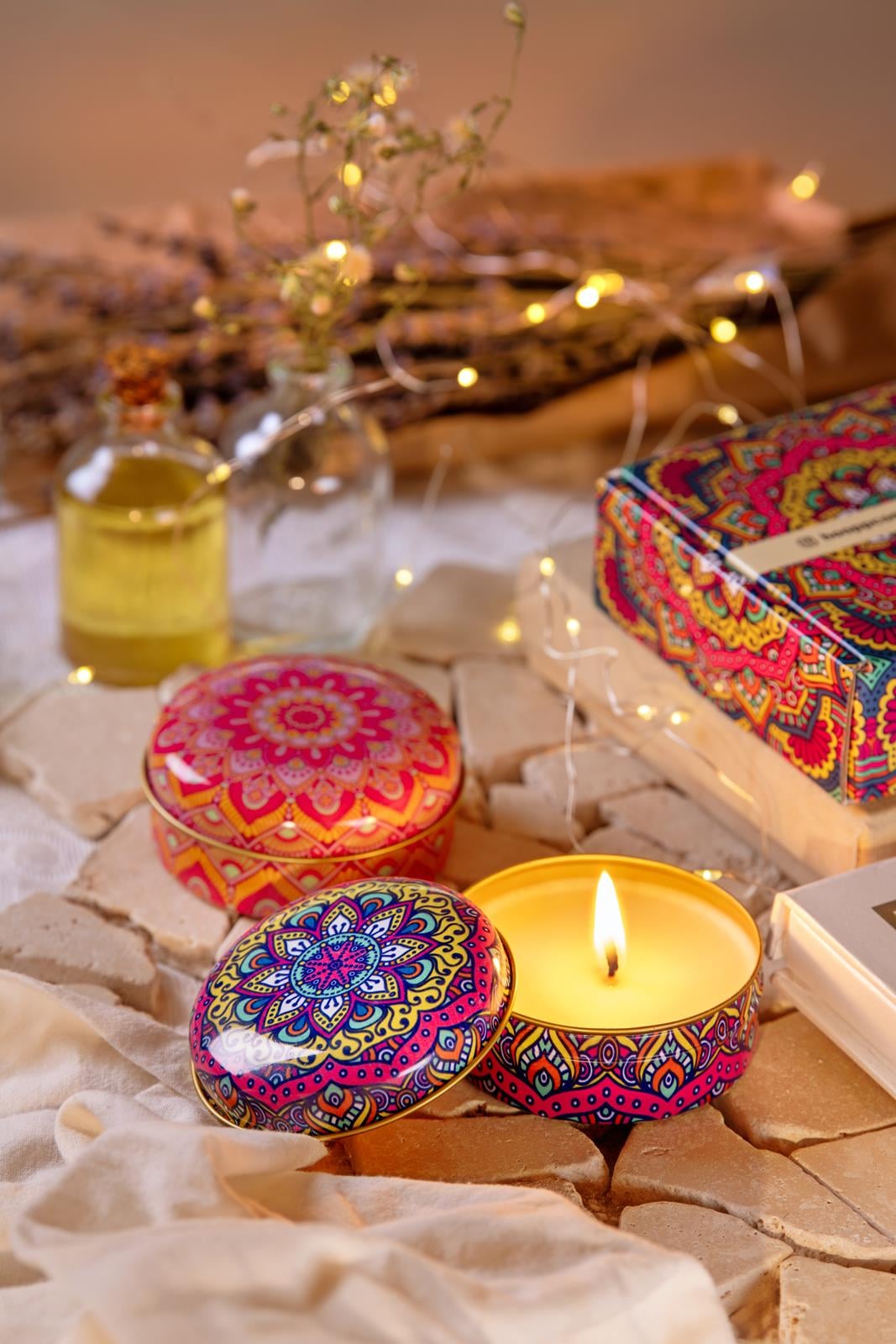 Hoopp Candle Kokulu Soya Wax Mum Seti 2'li (Vanilya-Sedir)