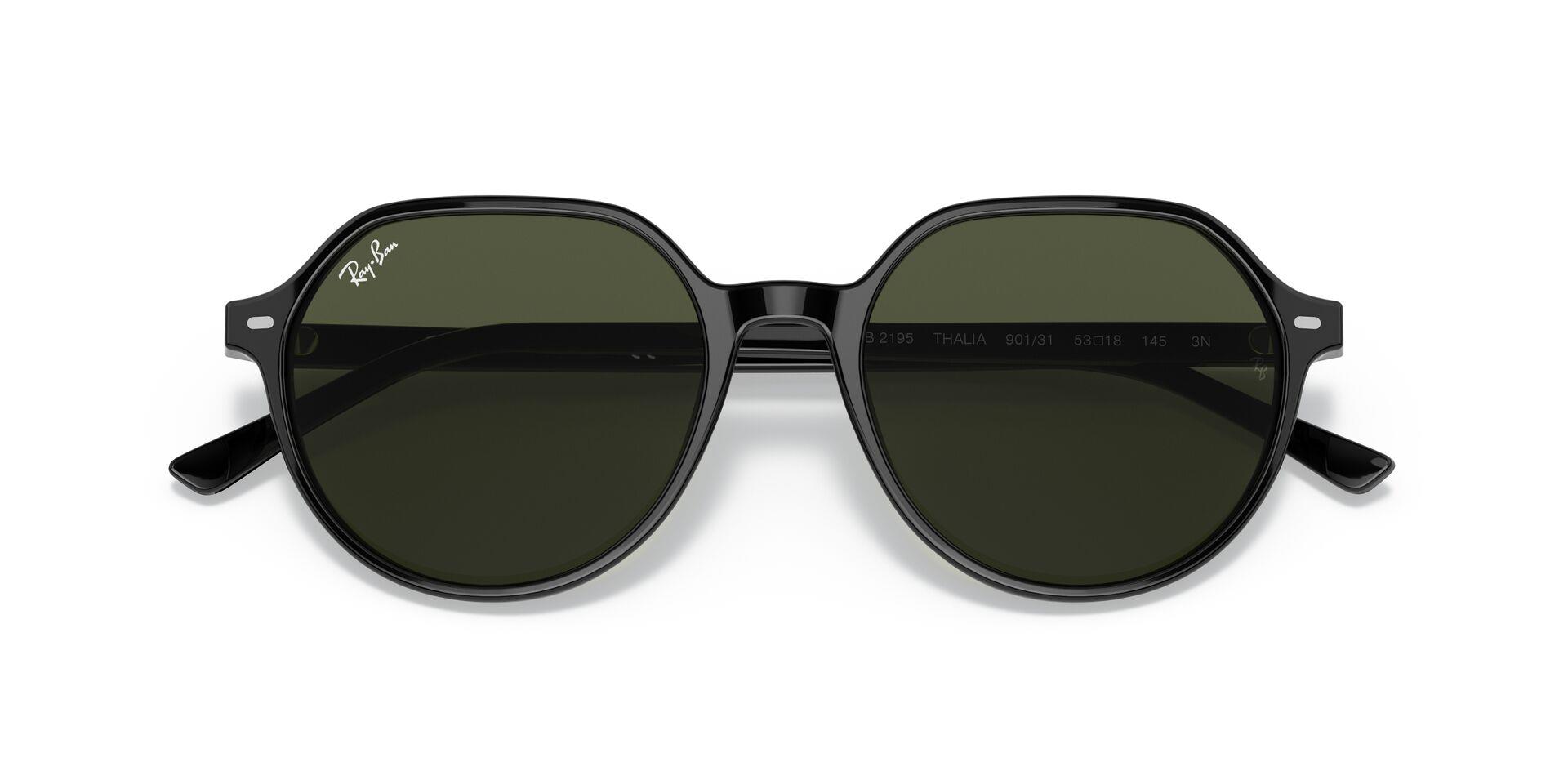 RAY-BAN RB 2195 901/31 53 UNISEX SİYAH OVAL ÇERÇEVE GÜNEŞ GÖZLÜĞÜ