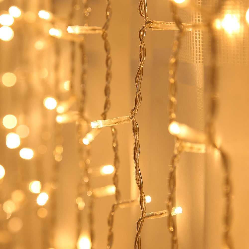 2X2 Metre Fişli Perde Led Işıklar Animasyonlu Eklemeli Dekoratif Organizasyon Dükkan Süsleme Ramazan Yılbaşı
