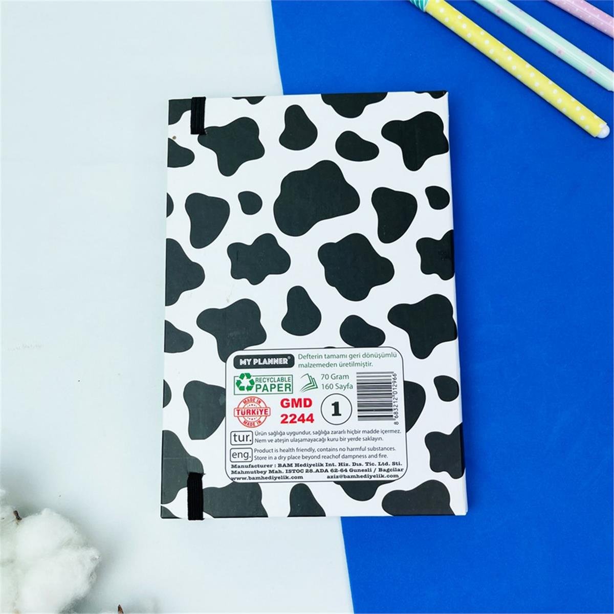 5 Dakka Daha Tasarımlı Lastikli Defter