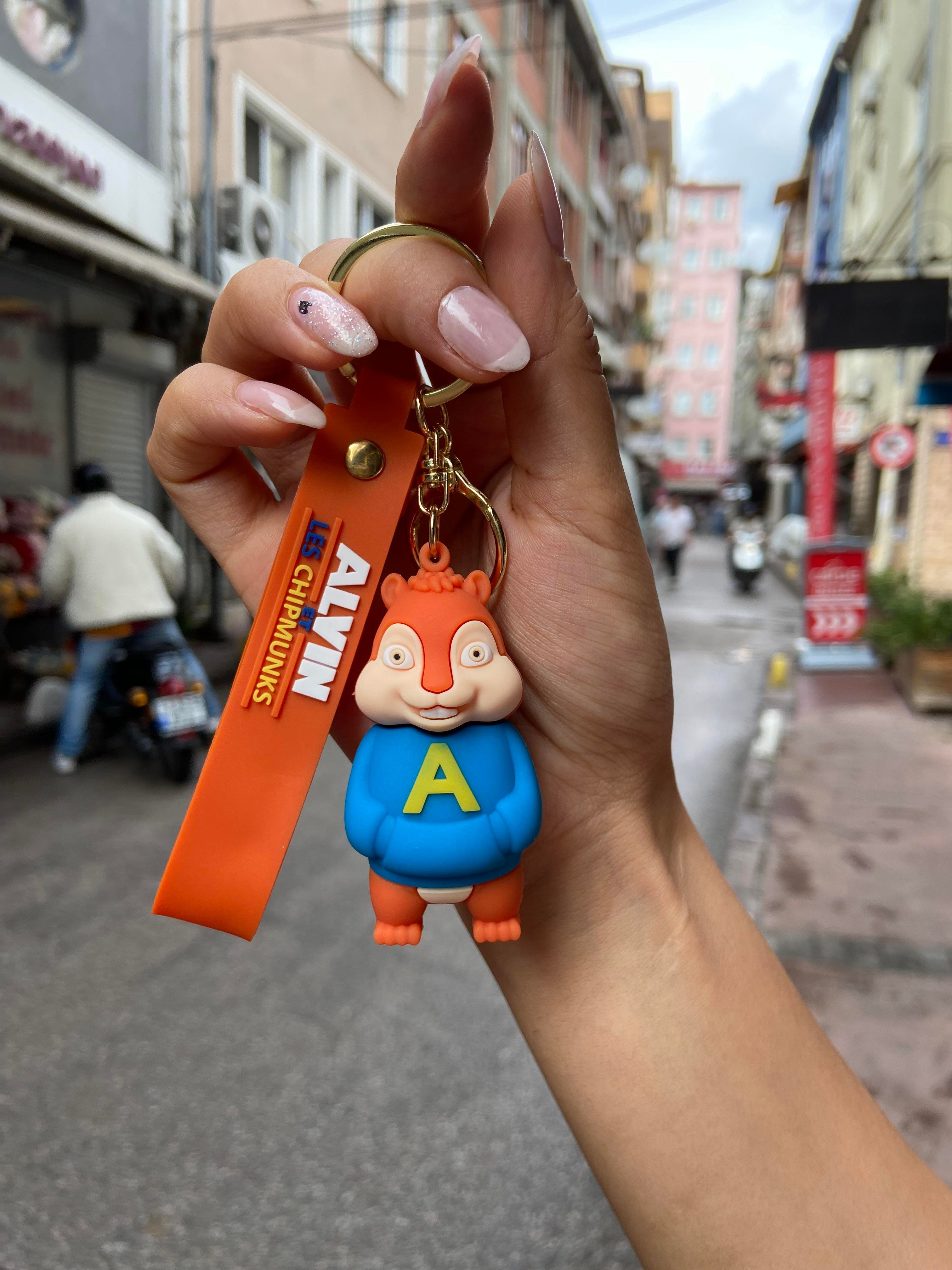 Alvin ve Sincapları Karakterleri Silikon Anahtarlık Çanta Süsü