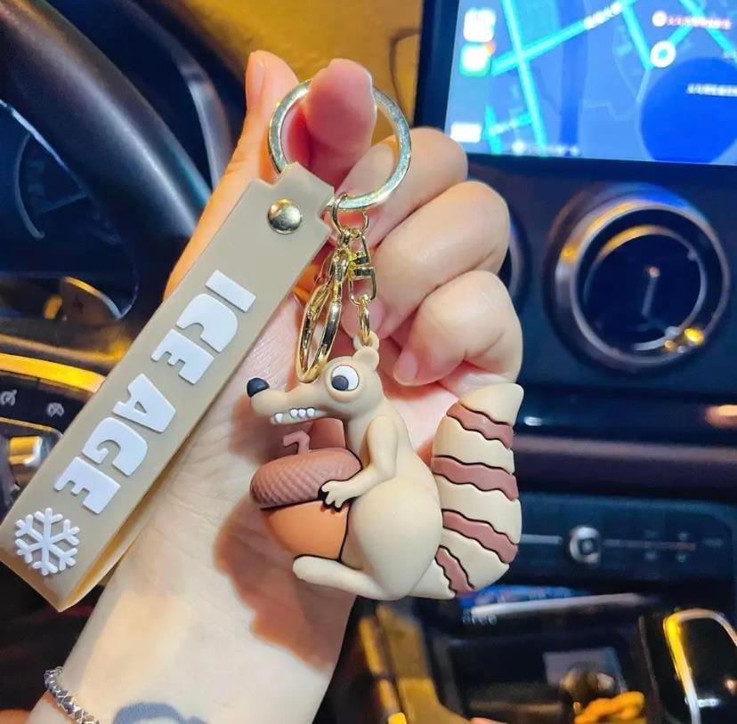Buz Devri Karakterleri Scrat Silikon Anahtarlık Çanta Süsü