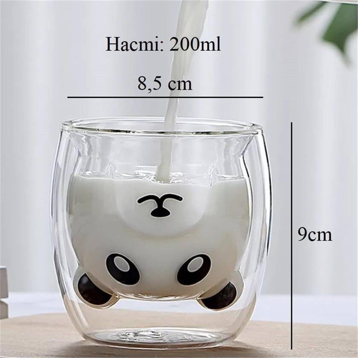 Çift Cidarlı Panda Bardak