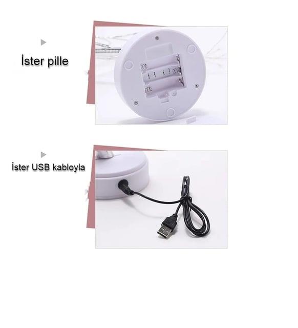 Dekoratif 108 LED 3D Masa üstü Ağaç Lamba