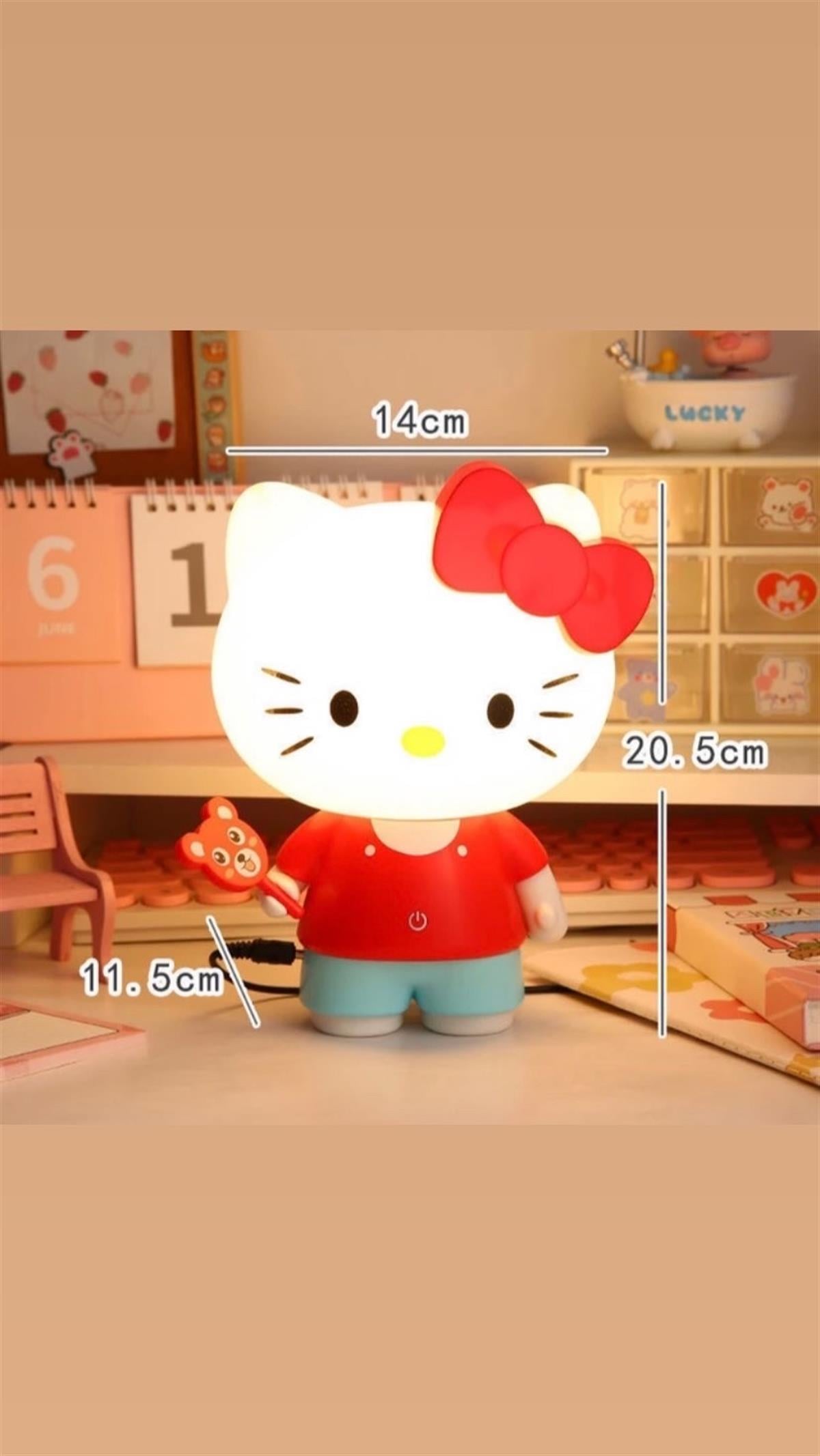 Hello Kitty Dekoratif 3 Kademeli Led Başucu Gece Lambası