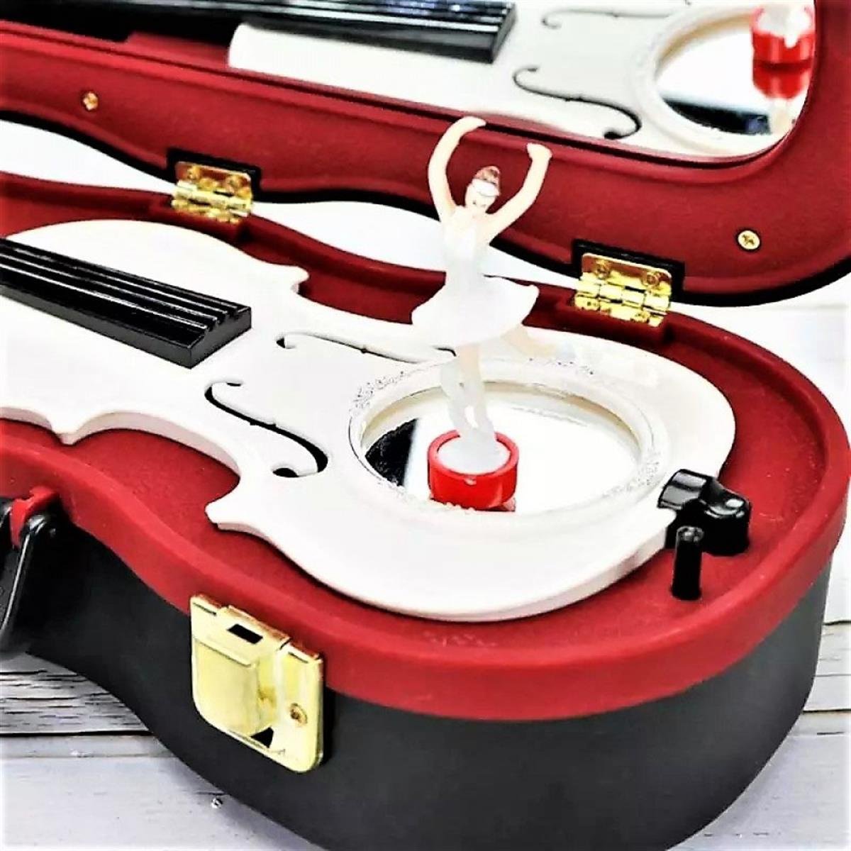 Keman Kutusu Tasarımlı Balerinli Müzik Kutusu