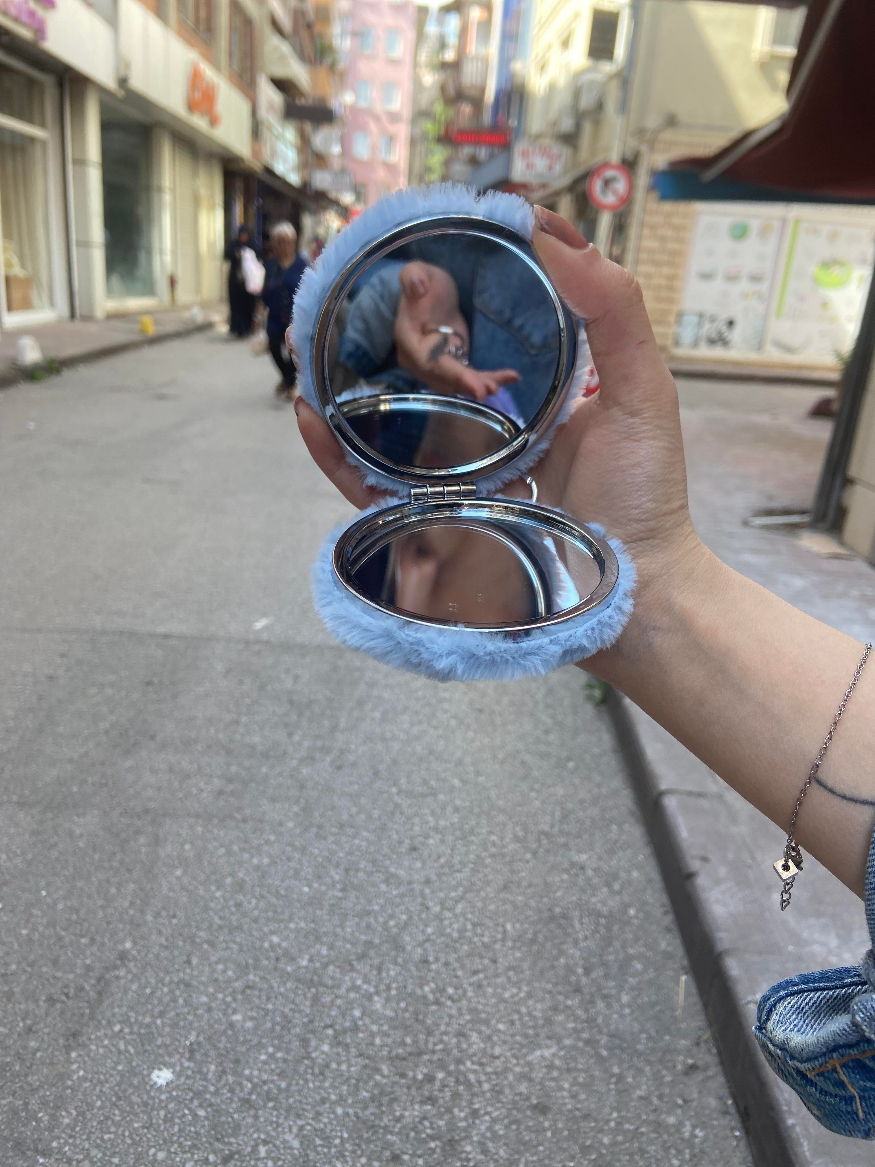 Mavi Stitch Peluş Aynalı Anahtarlık