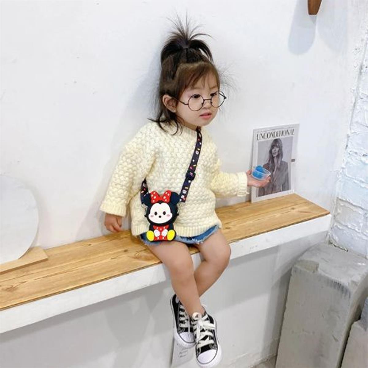 Minnie Mouse Tasarım Silikon Omuz Askılı Çanta