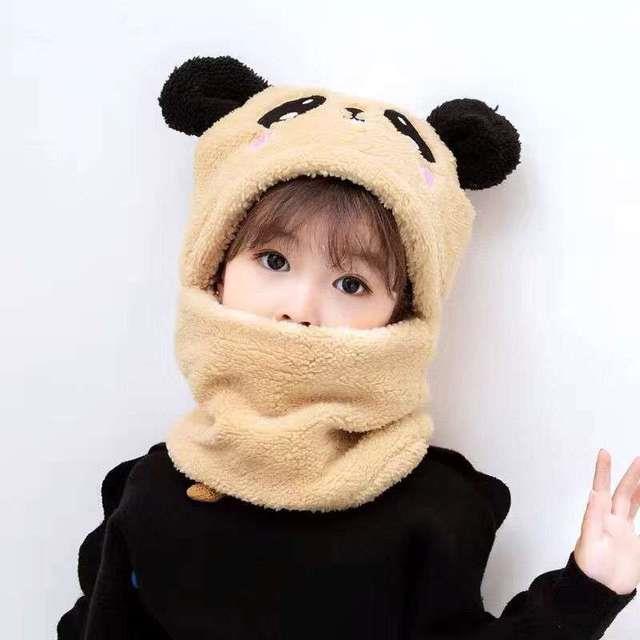 Peluş Panda Şapka Boyunluk