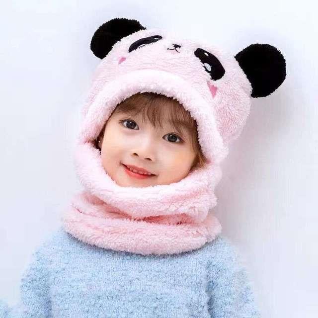 Peluş Panda Şapka Boyunluk