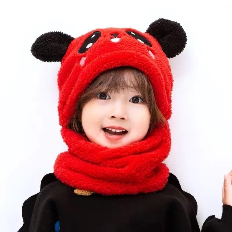 Peluş Panda Şapka Boyunluk