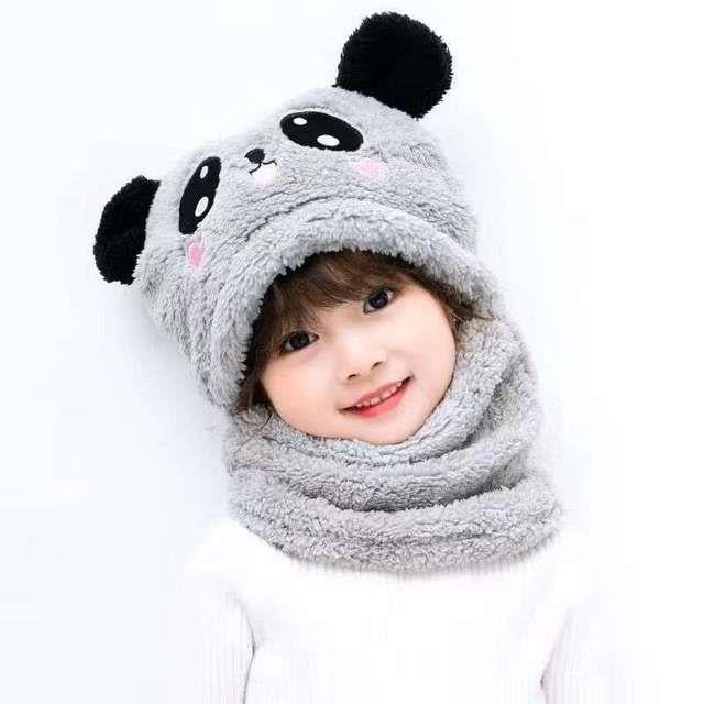 Peluş Panda Şapka Boyunluk