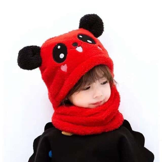 Peluş Panda Şapka Boyunluk