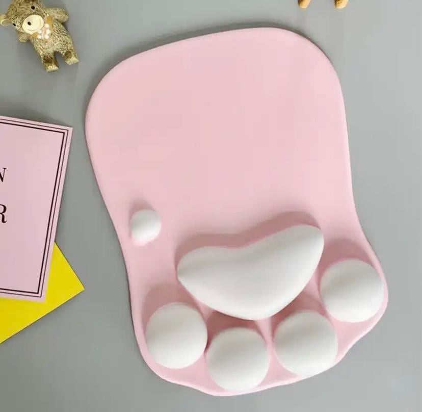 Pembe Kedi Patisi Bilek Destekli  Mouse Pad
