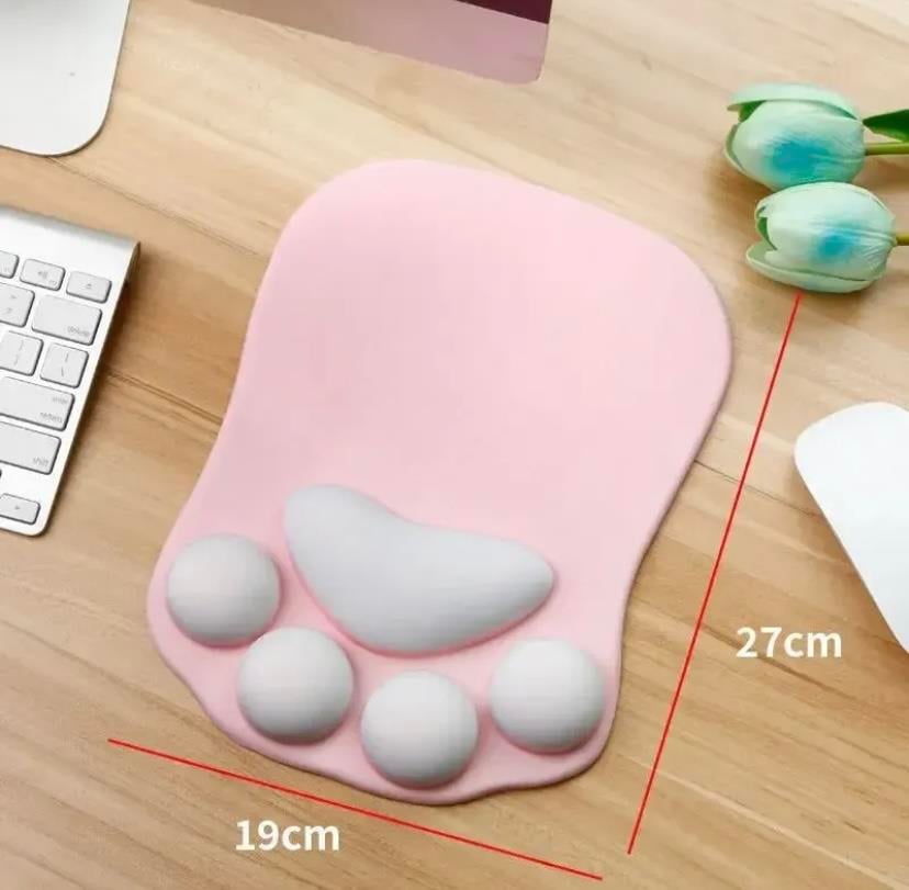 Pembe Kedi Patisi Bilek Destekli  Mouse Pad