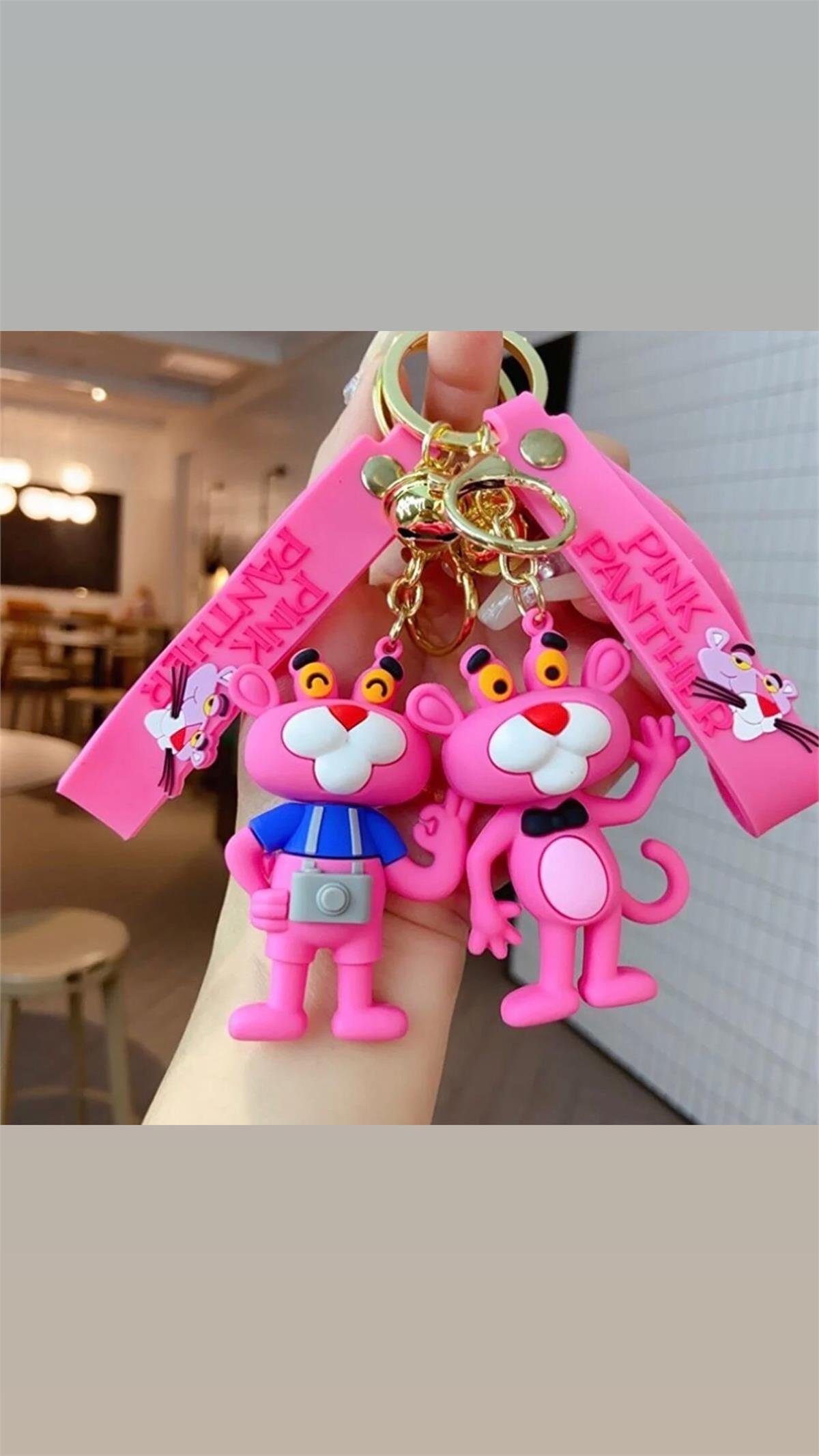 Pink Pembe Panter Anahtarlık ve Çanta Aksesuarı 