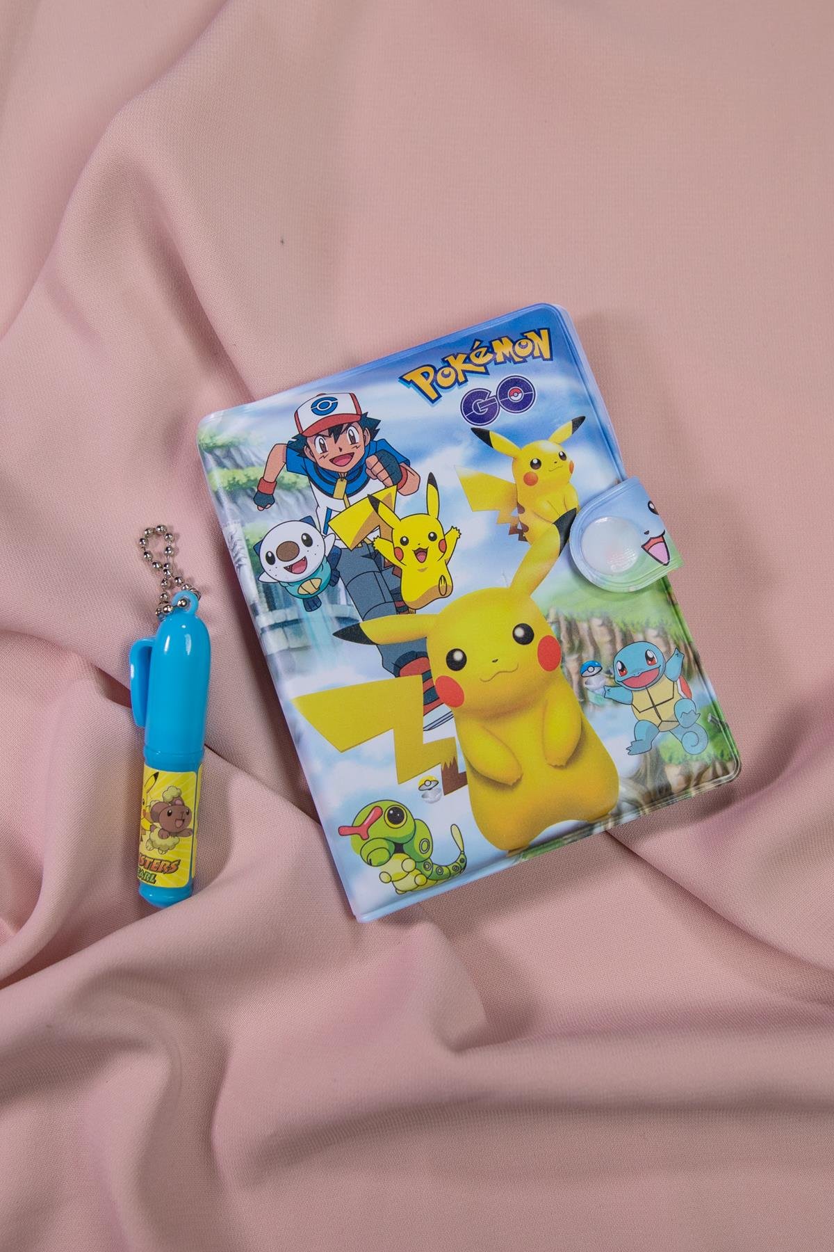 Pokemeon Desenli Mini Not Defteri Ve Tükenmez Kalem Set