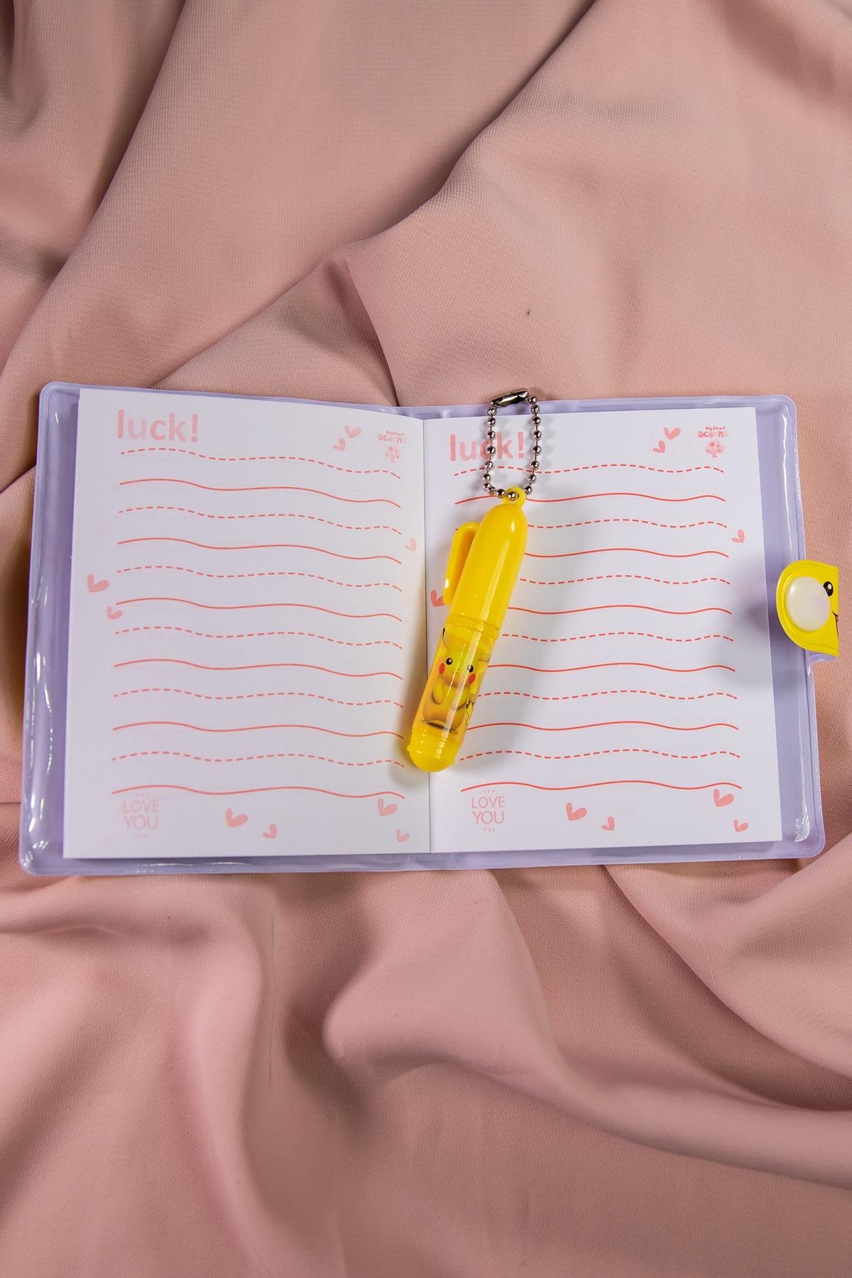 Pokemeon Desenli Mini Not Defteri Ve Tükenmez Kalem Set