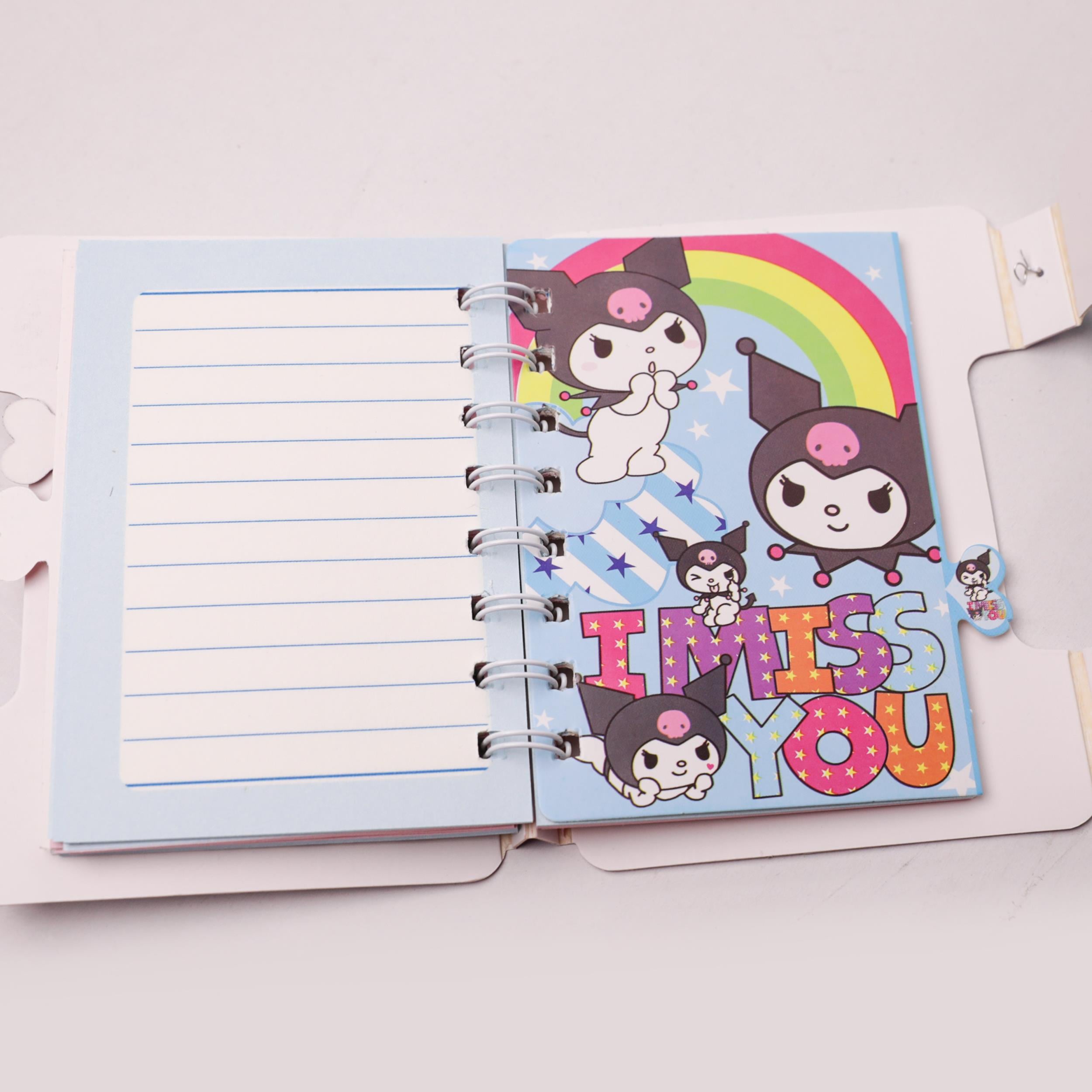 Sanrio Kuromi Çanta Tasarımlı Kilitli Defter