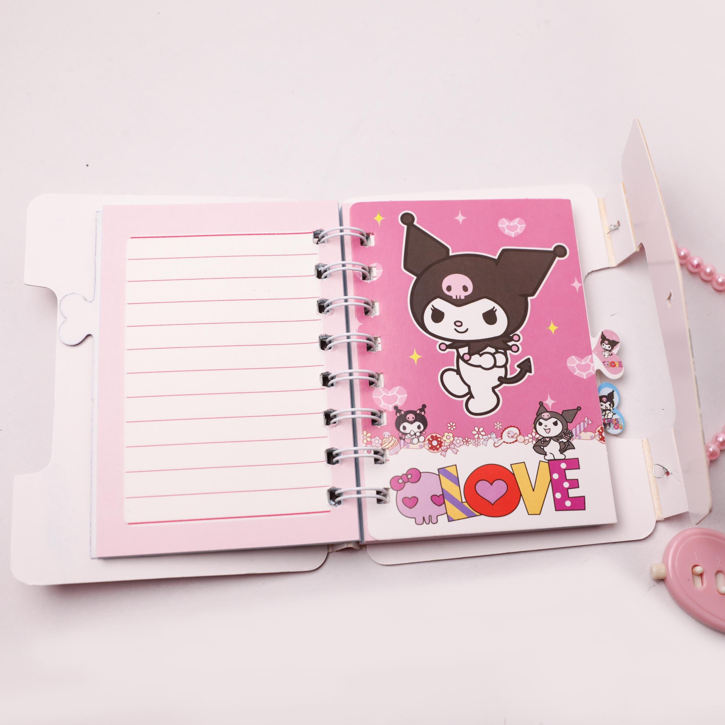 Sanrio Kuromi Çanta Tasarımlı Kilitli Defter