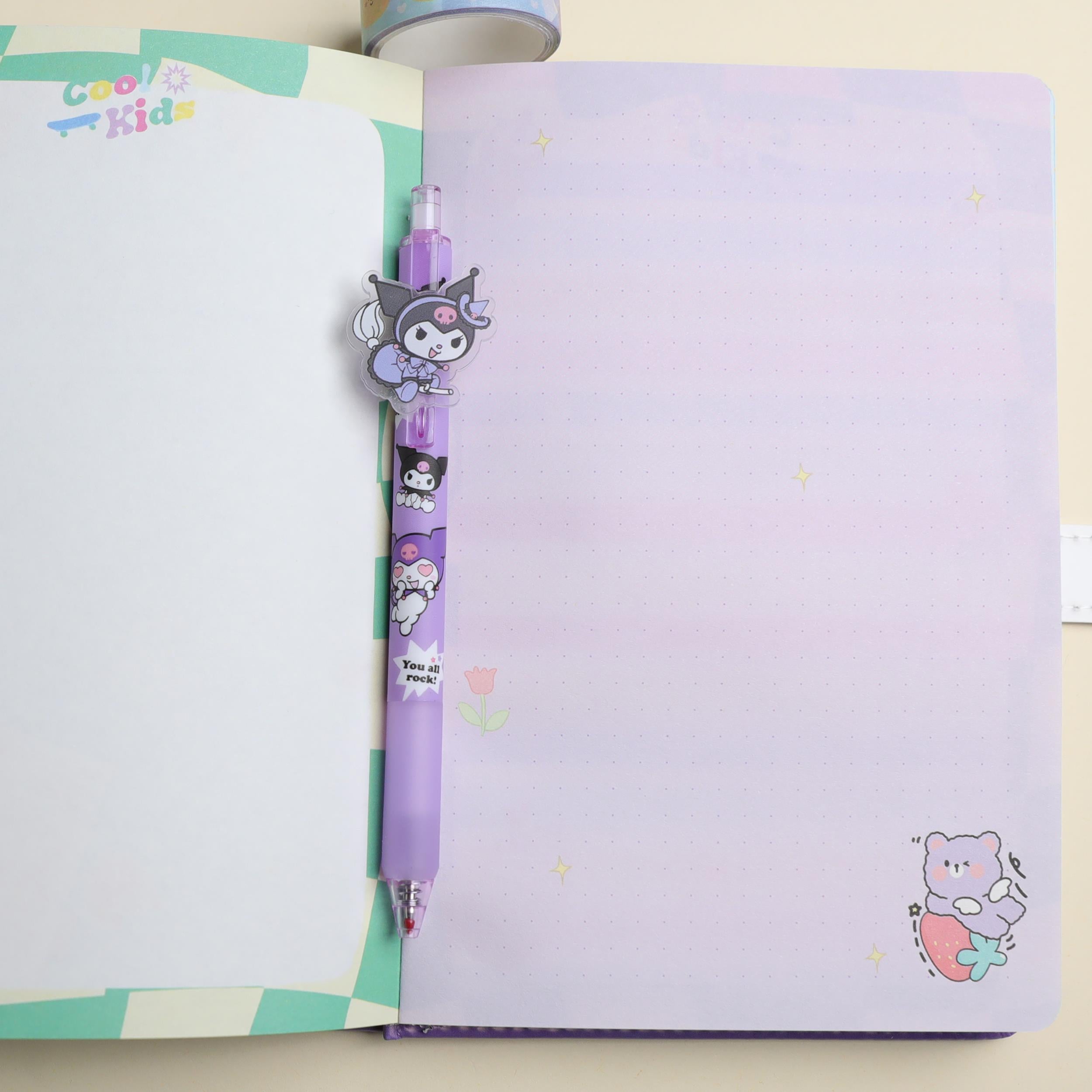 Sanrio  Kuromi- Defter- Kalem Bant Set Mor