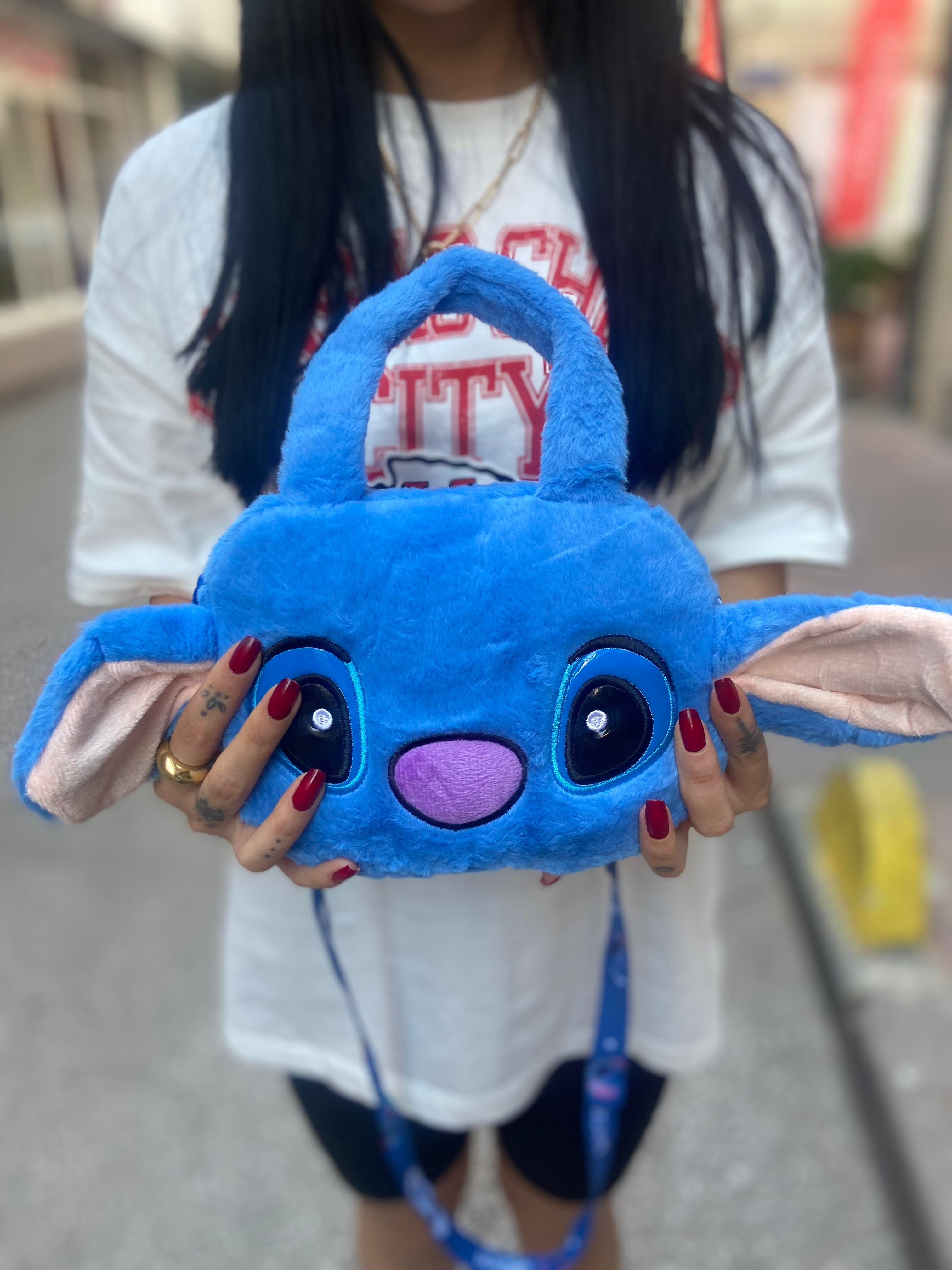 Sevimli Karakter Disney Lilo  Stitch Peluş Çapraz Çanta - Mavi 