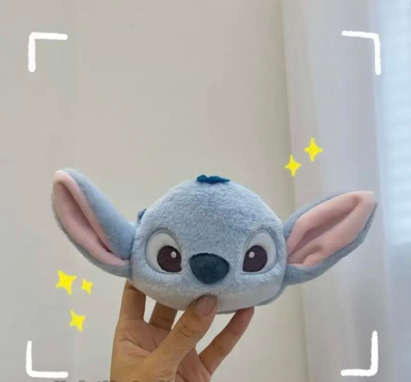 Sevimli Stitch Peluş Anahtarlık Cüzdan Mavi