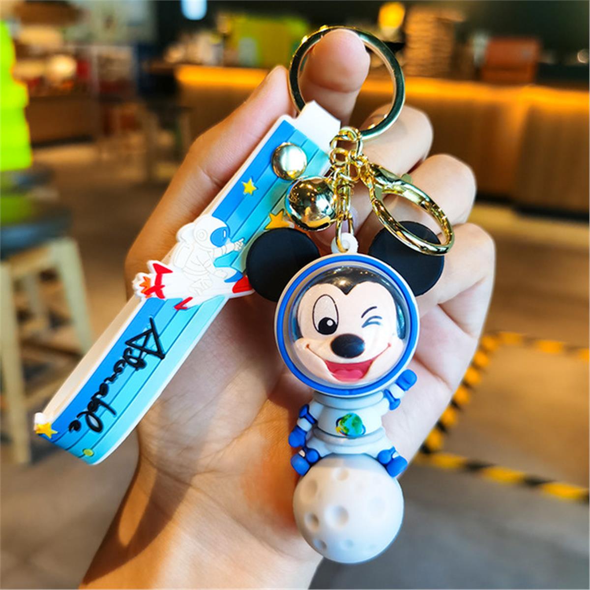 Space Uzay Astronot Mickey Mouse Anahtarlık Ve Çanta Aksesuarı
