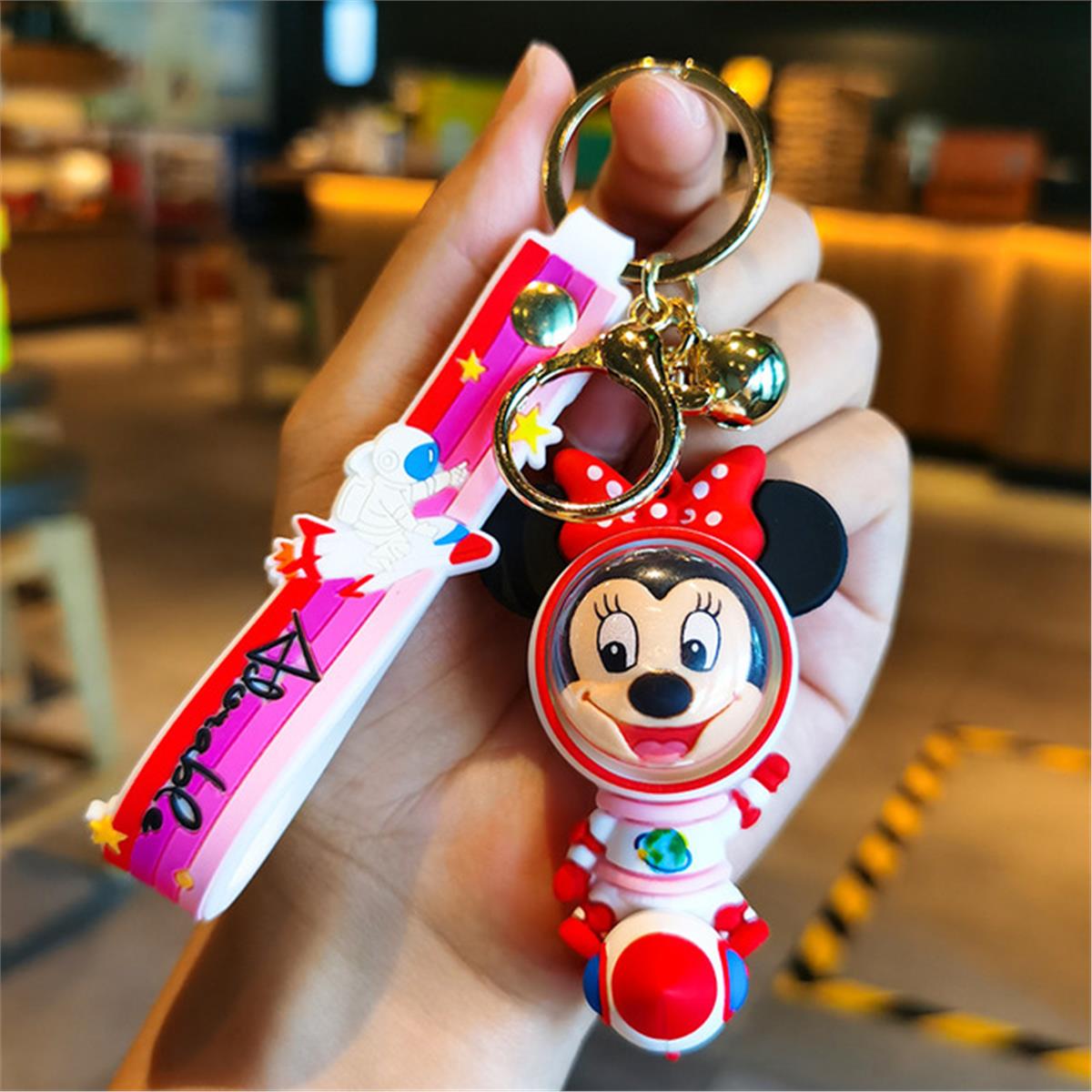 Space Uzay Astronot Mickey Mouse Anahtarlık Ve Çanta Aksesuarı