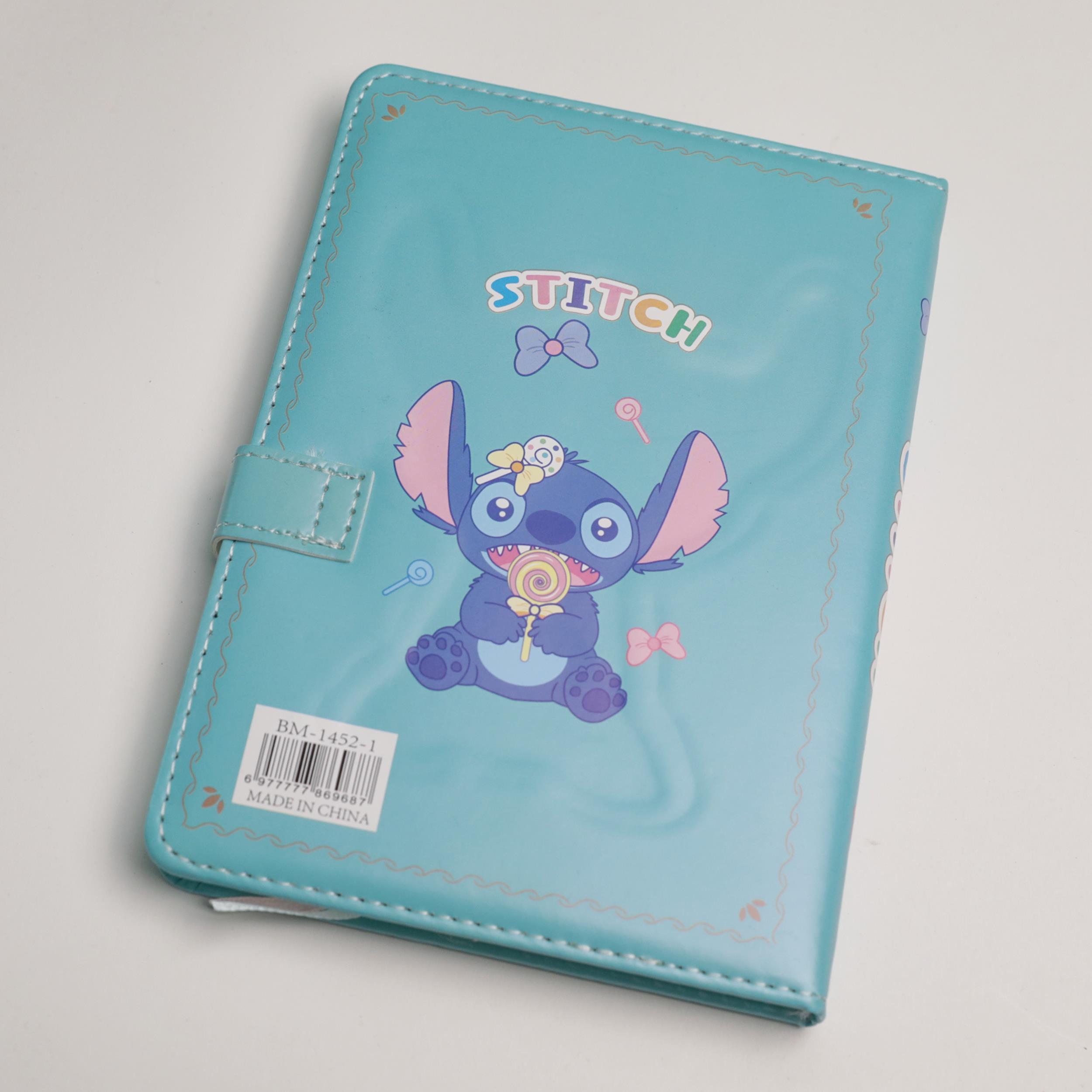 Stitch Temalı Mıknatıslı Özel Kapaklı Defter - A5 Boyut - 160 Sayfa