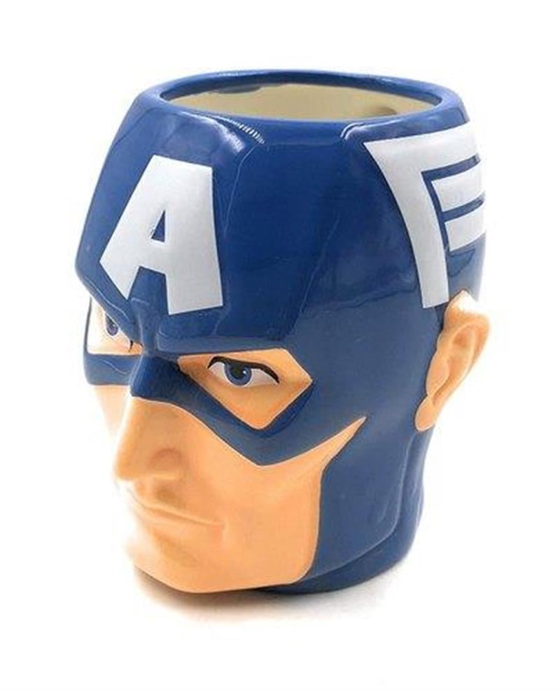 Süper Kahraman Kaptan Amerika Kupa Marvel 3D Avengers Su Bardağı Kahve Süt Çay Seramik Bardak