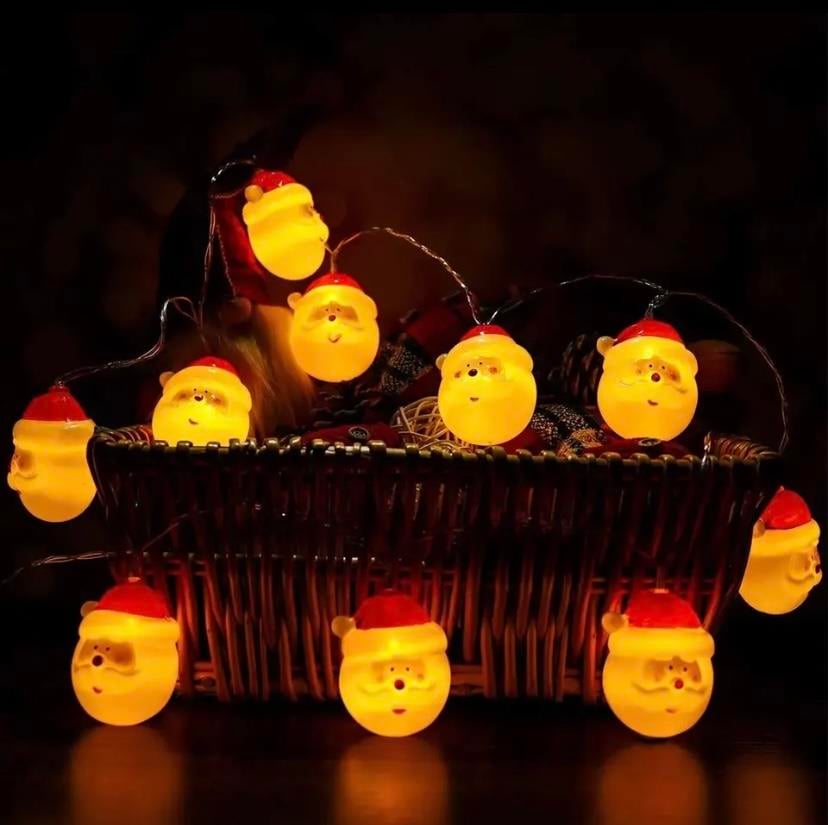 Yılbaşı Tasarımlı Noell Baba Led Işık 3 Metre 10 Top