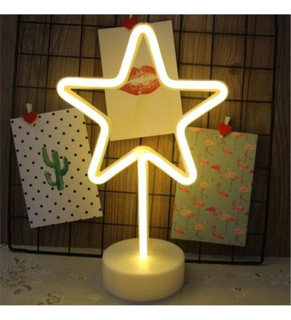 Yıldız Neon Gece Lambası