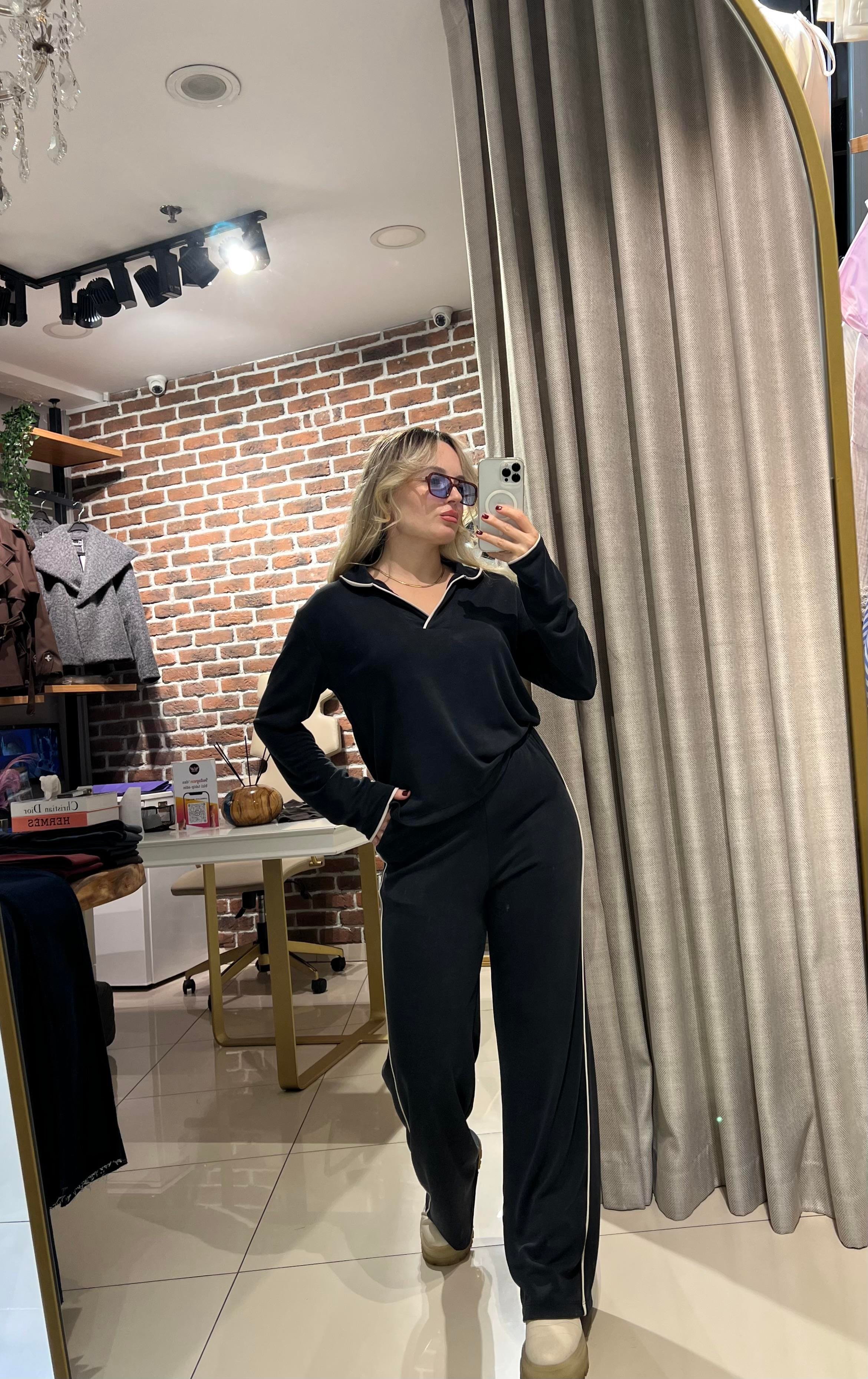 Biyeli Model Siyah Takım