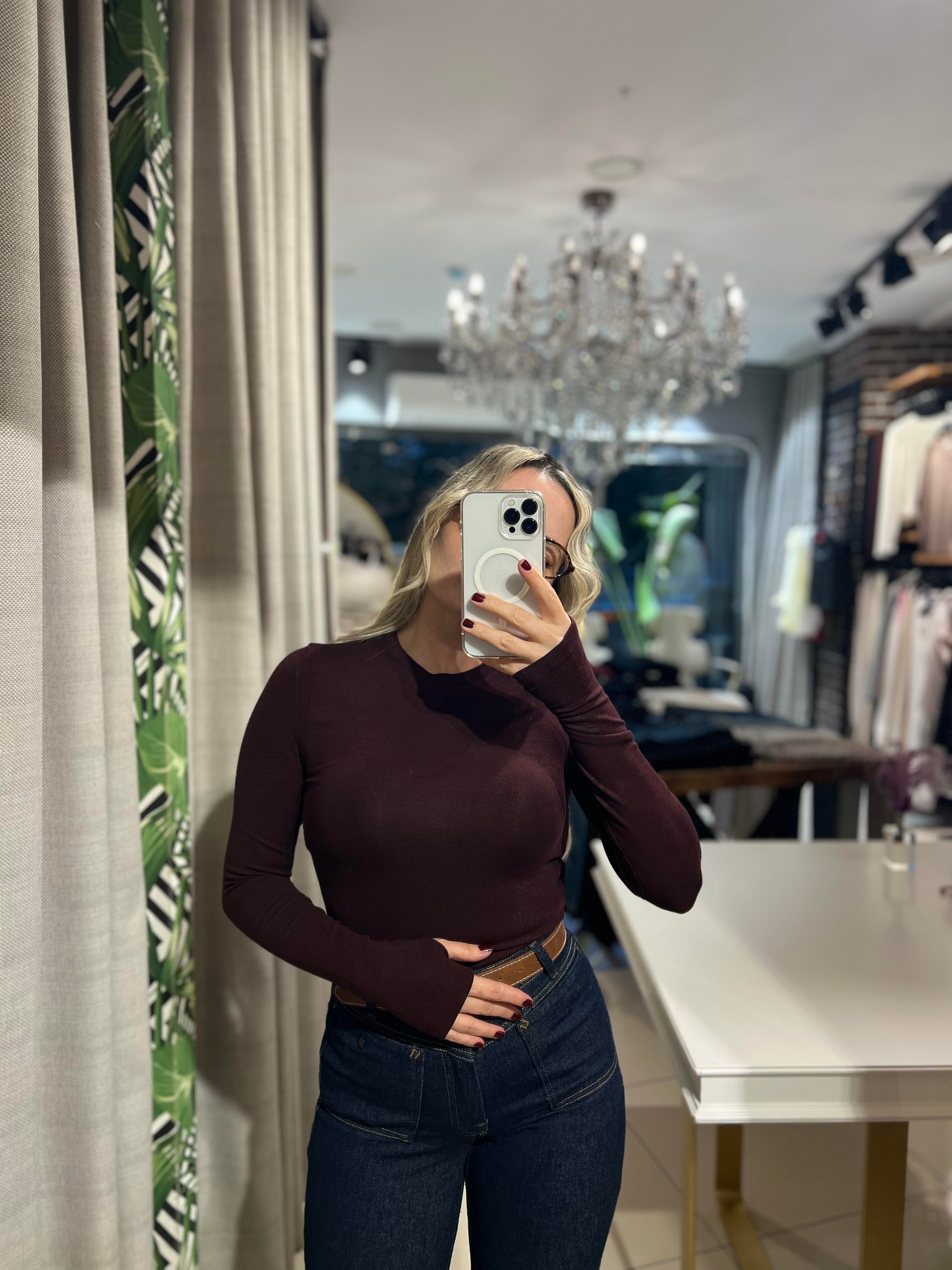 Bordo Likralı Basic Body