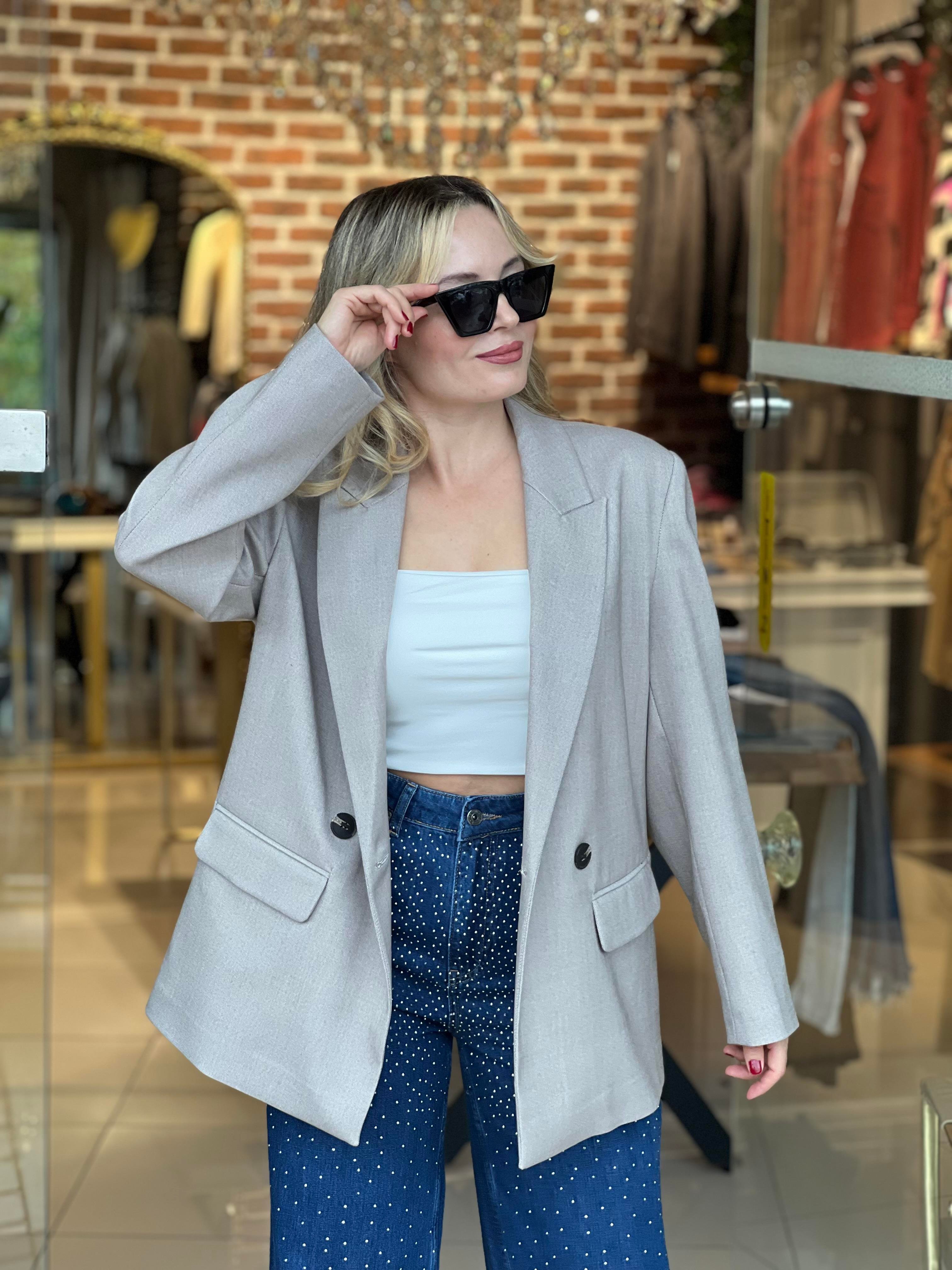 Camel Blazer Ceket