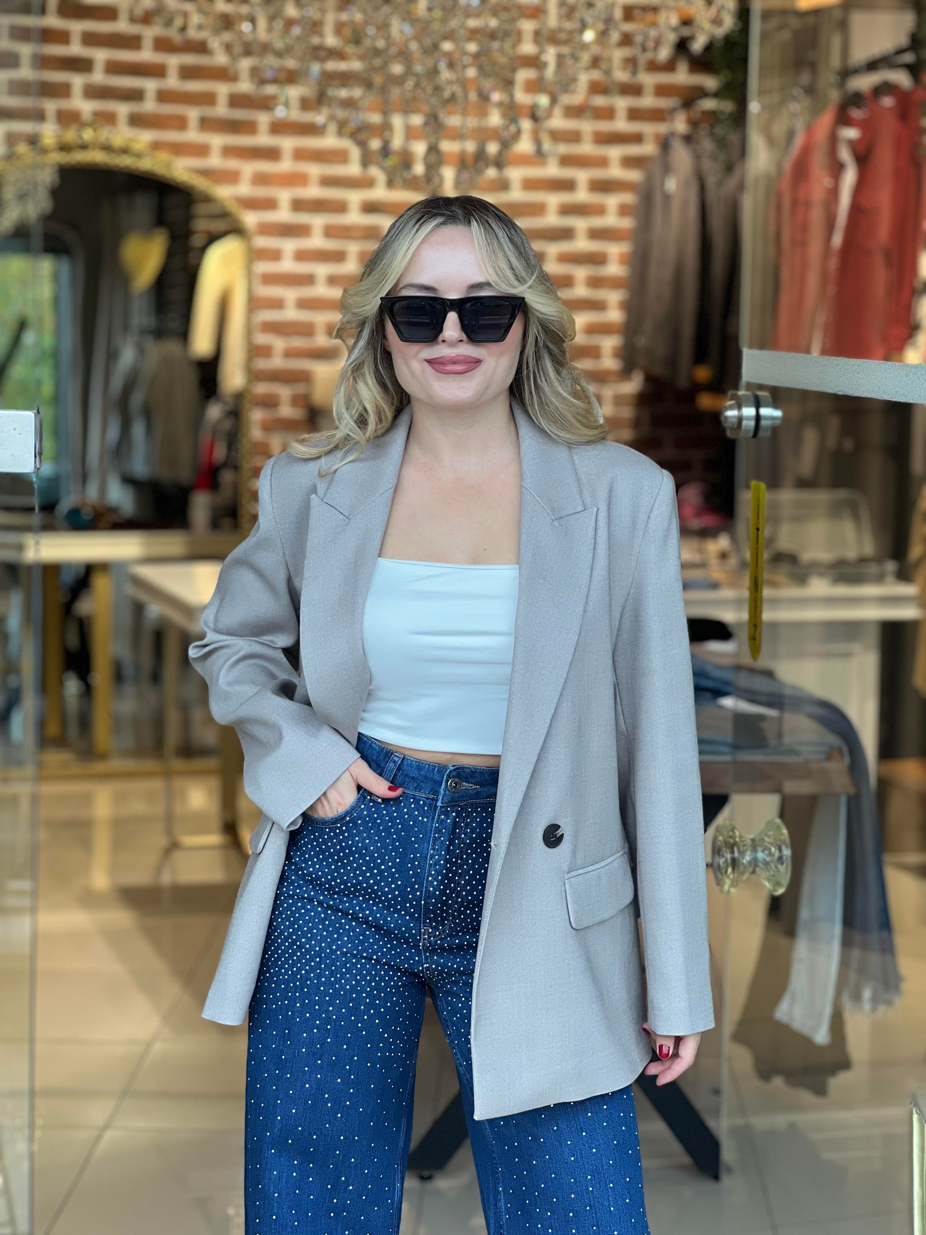 Camel Blazer Ceket