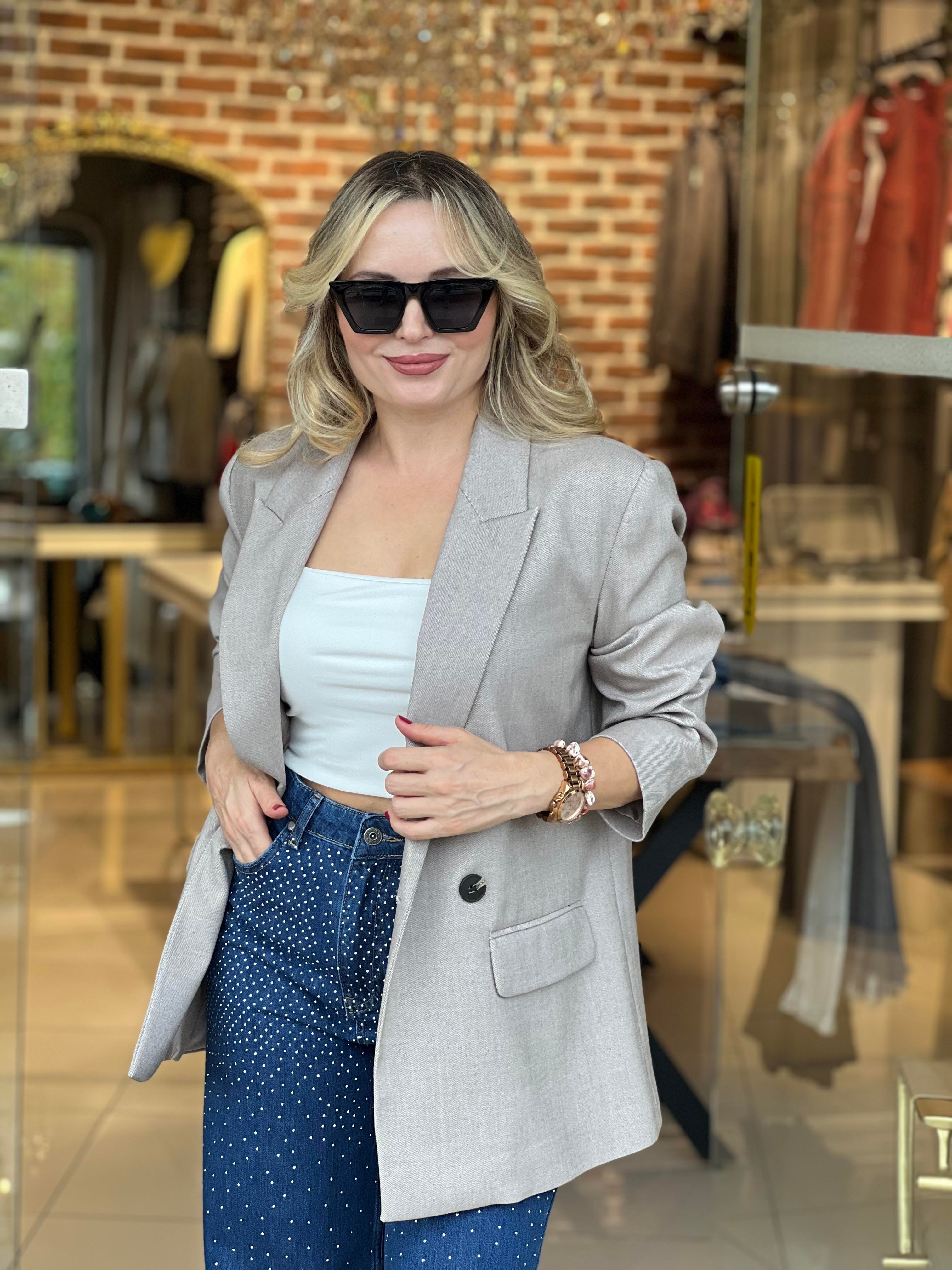 Camel Blazer Ceket