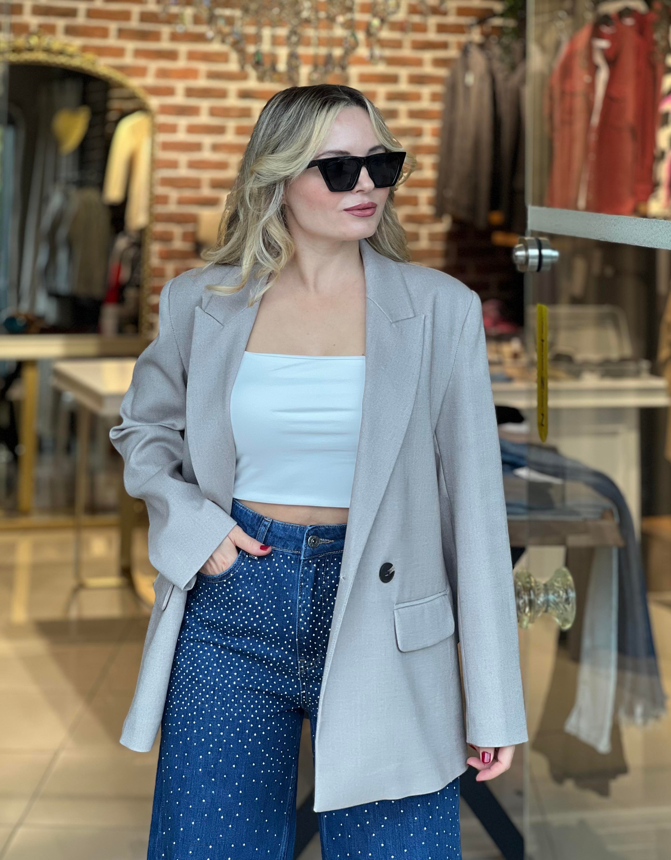 Camel Blazer Ceket