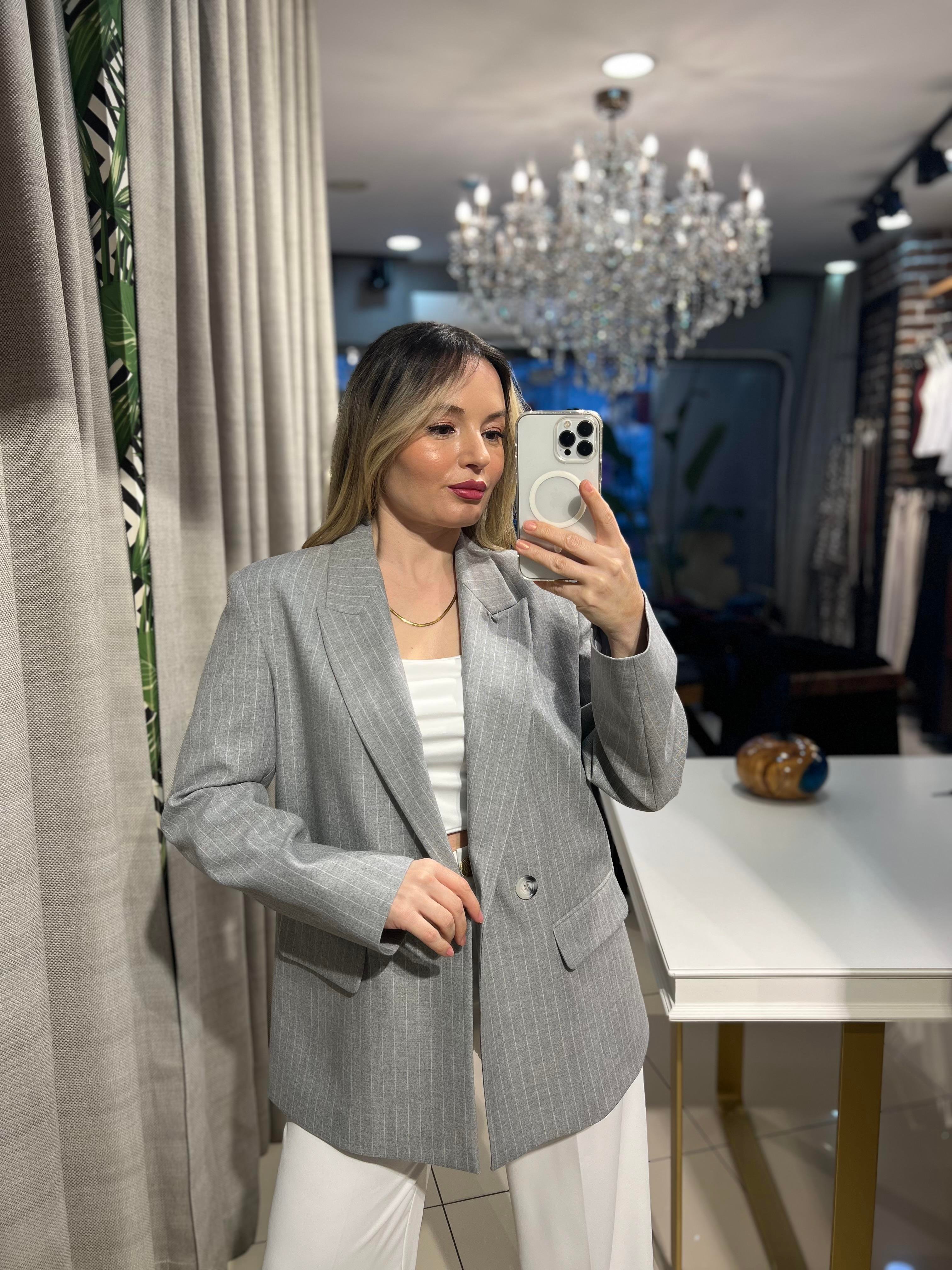 Gri Premium Blazer Ceket