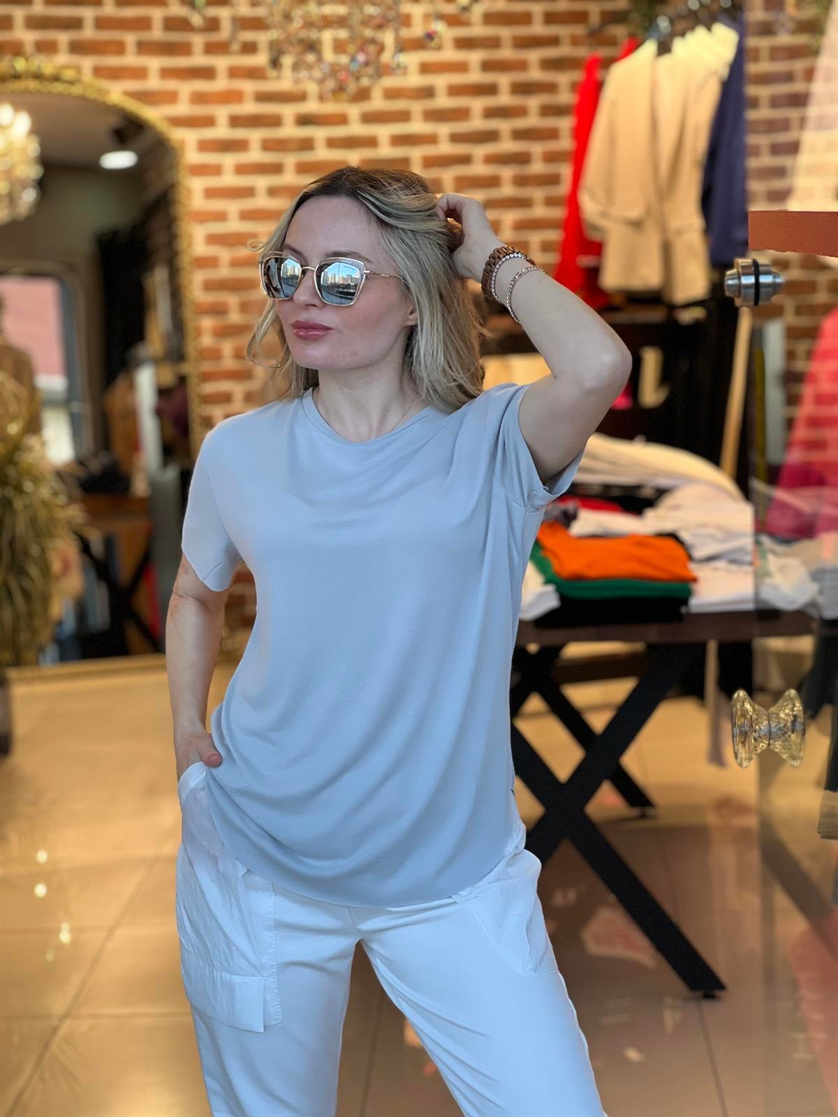 Lazer Kesim Tensel Tişört