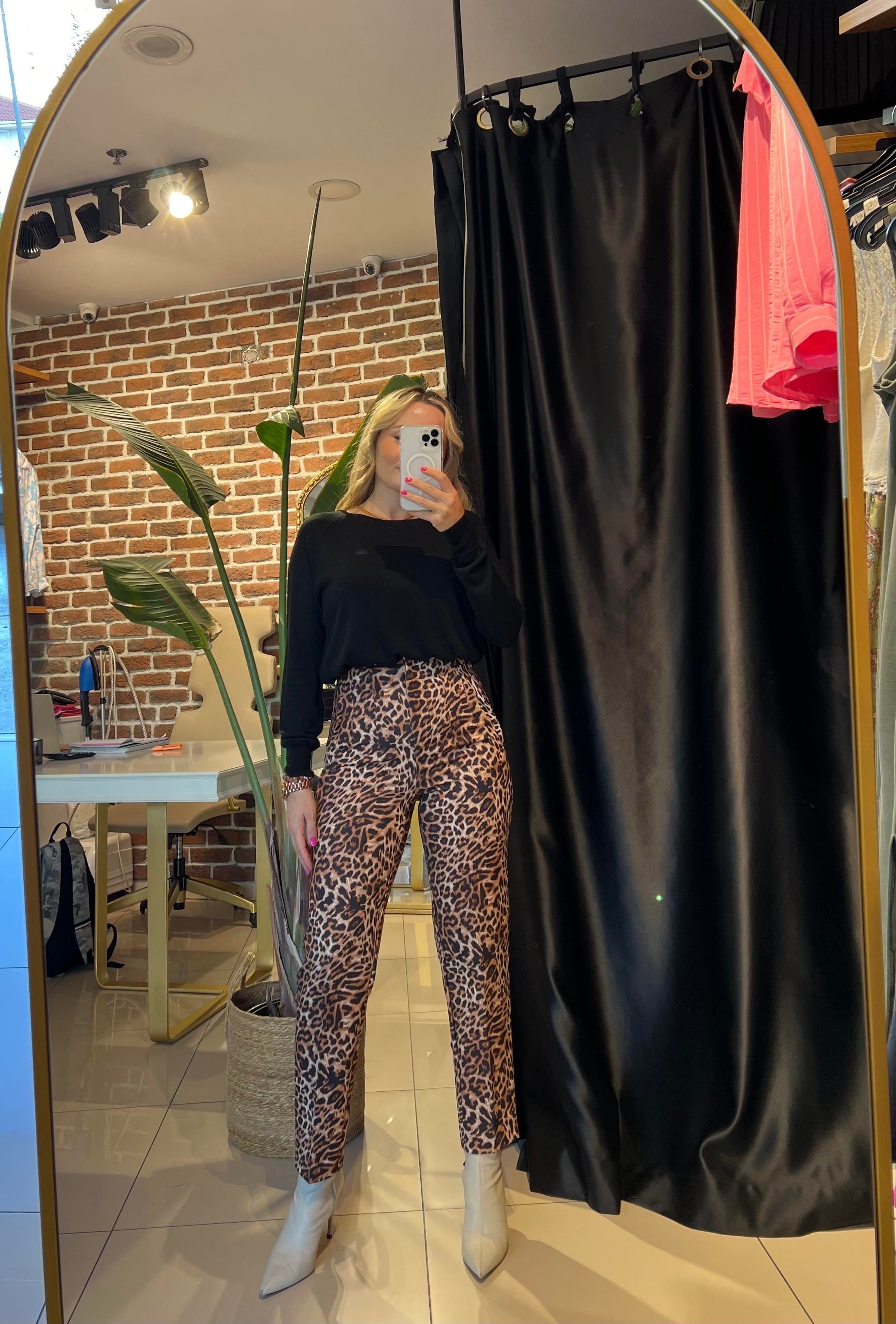 Orijinal Marka Modeli Leopar Filetolu Pantolon