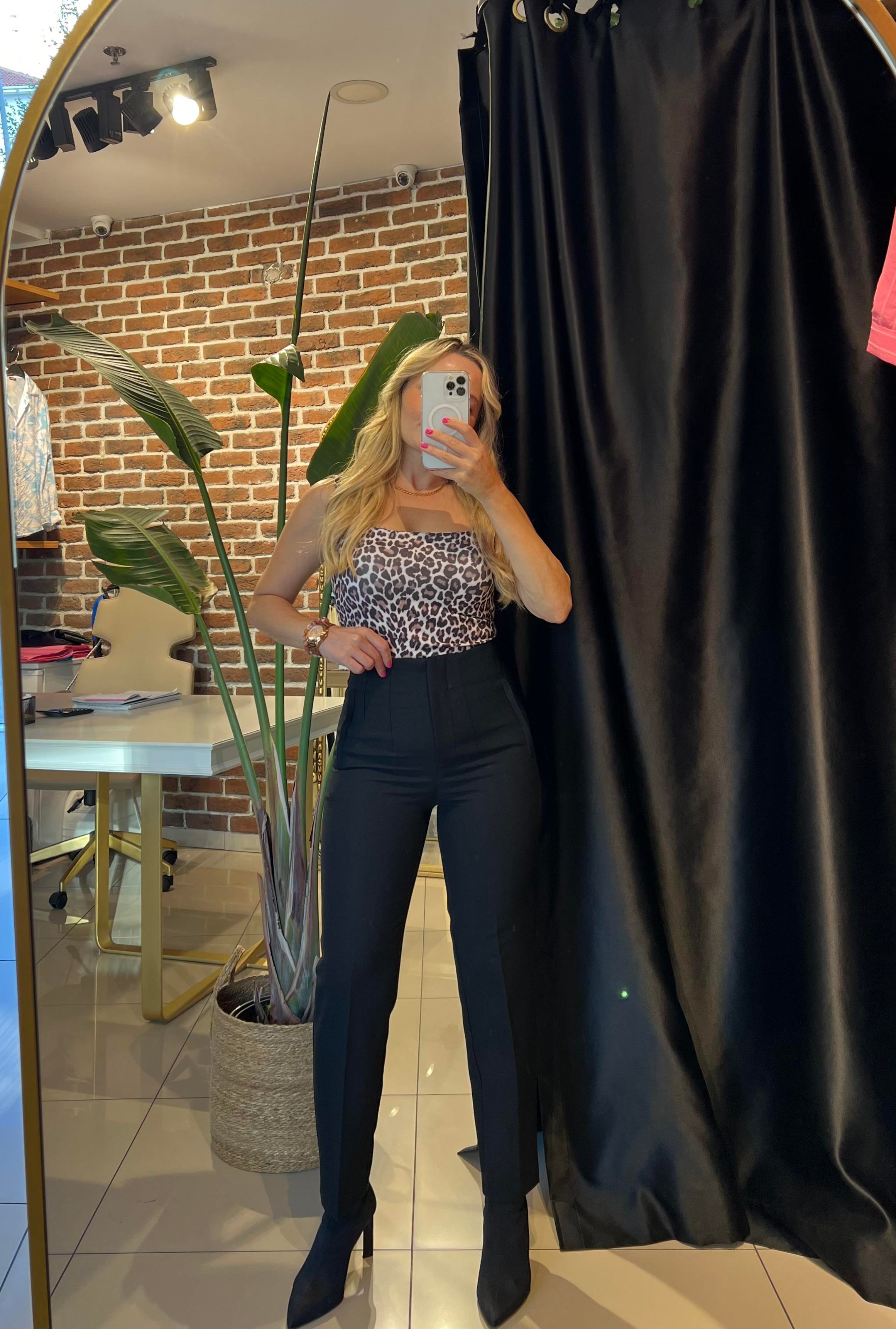 Orijinal Marka Modeli Siyah Filetolu Pantolon