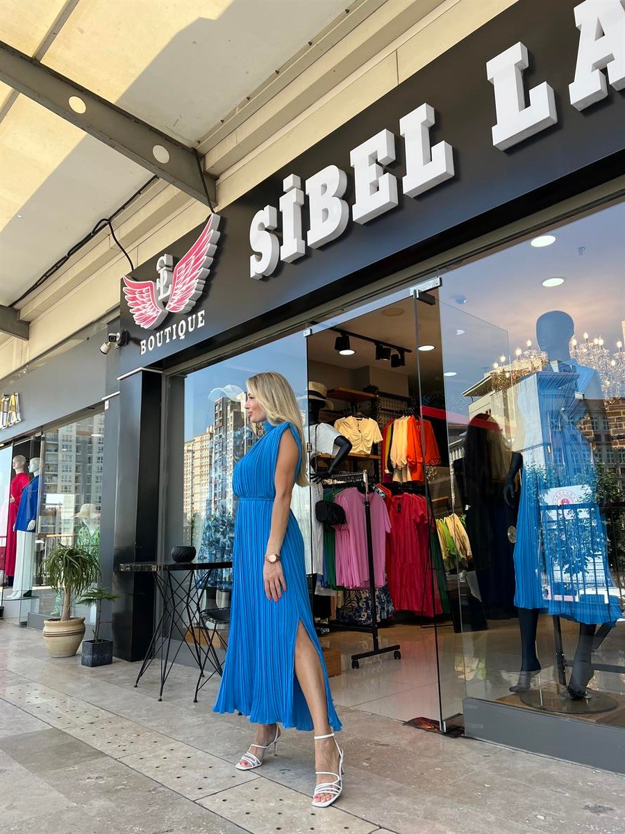 Şifon Pilise Elbise