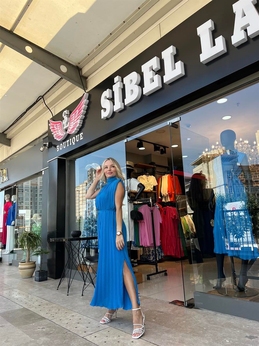 Şifon Pilise Elbise