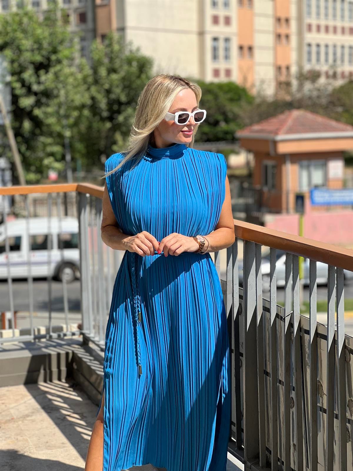 Şifon Pilise Elbise