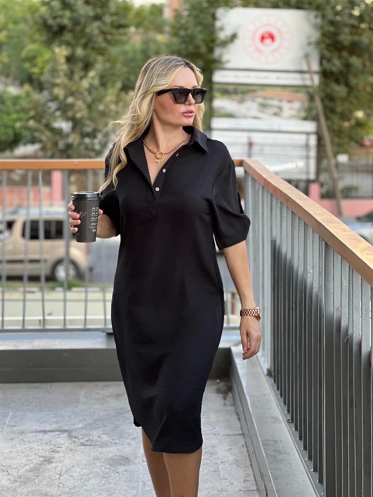 Siyah Basic Elbise