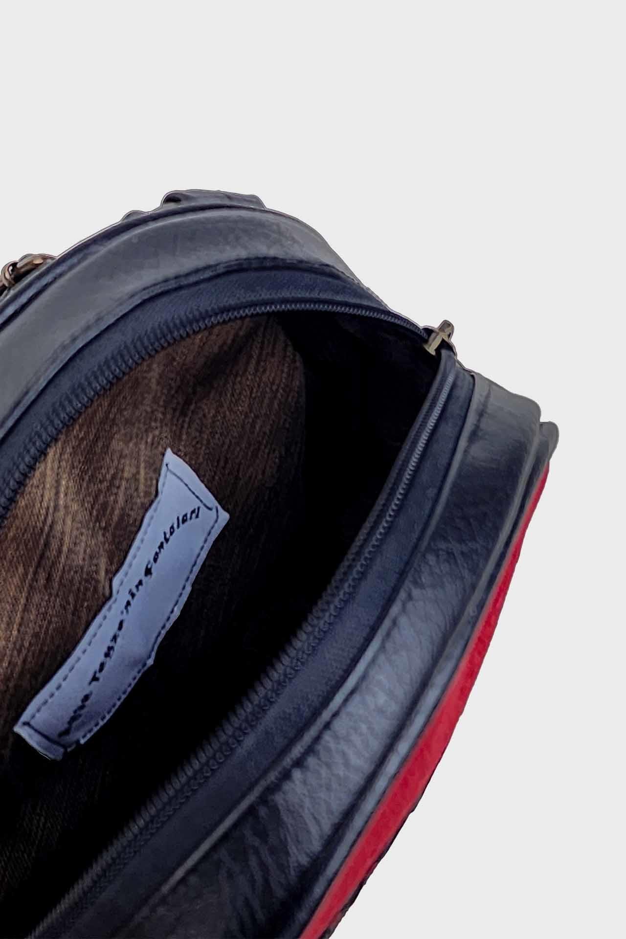 Siyah Fonksiyonel Mini Omuz ve Bel Çantası